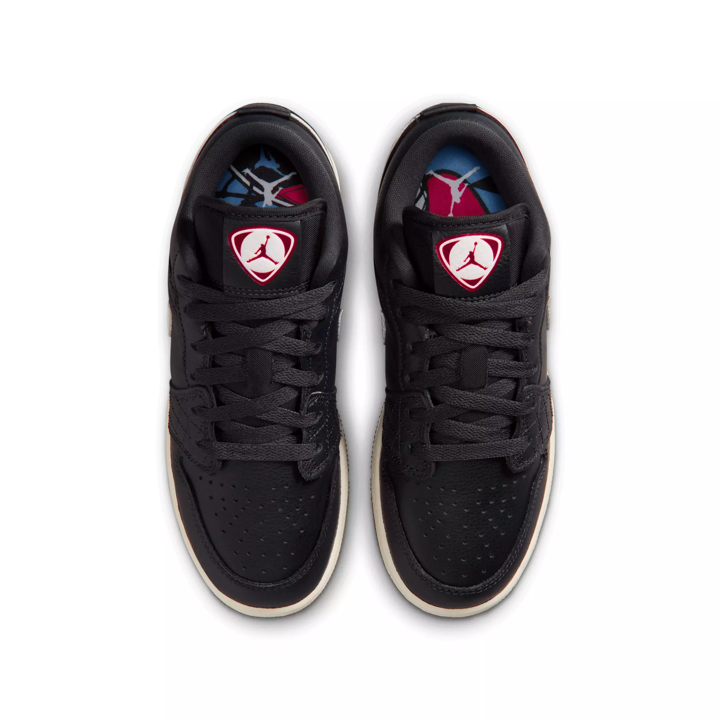 Jordan 1 Low SE "Off Noir/University Red/Game Royal/Sail" Grade School Boys' Shoe - OFF NOIR/RED/ROYAL/SAIL