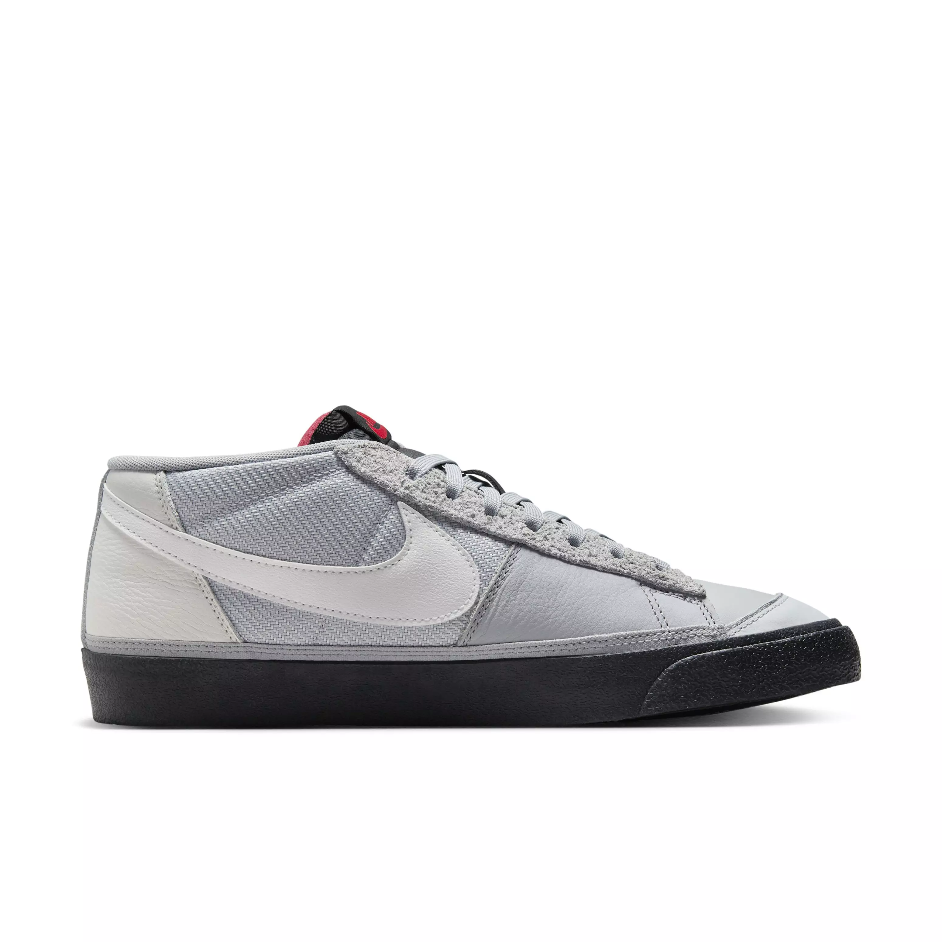 Nike Blazer Low Pro Club "Wolf Grey/Pure Platinum/University Red/Summit White" Men's Shoe - GREY/PLATINUM/RED/WHITE