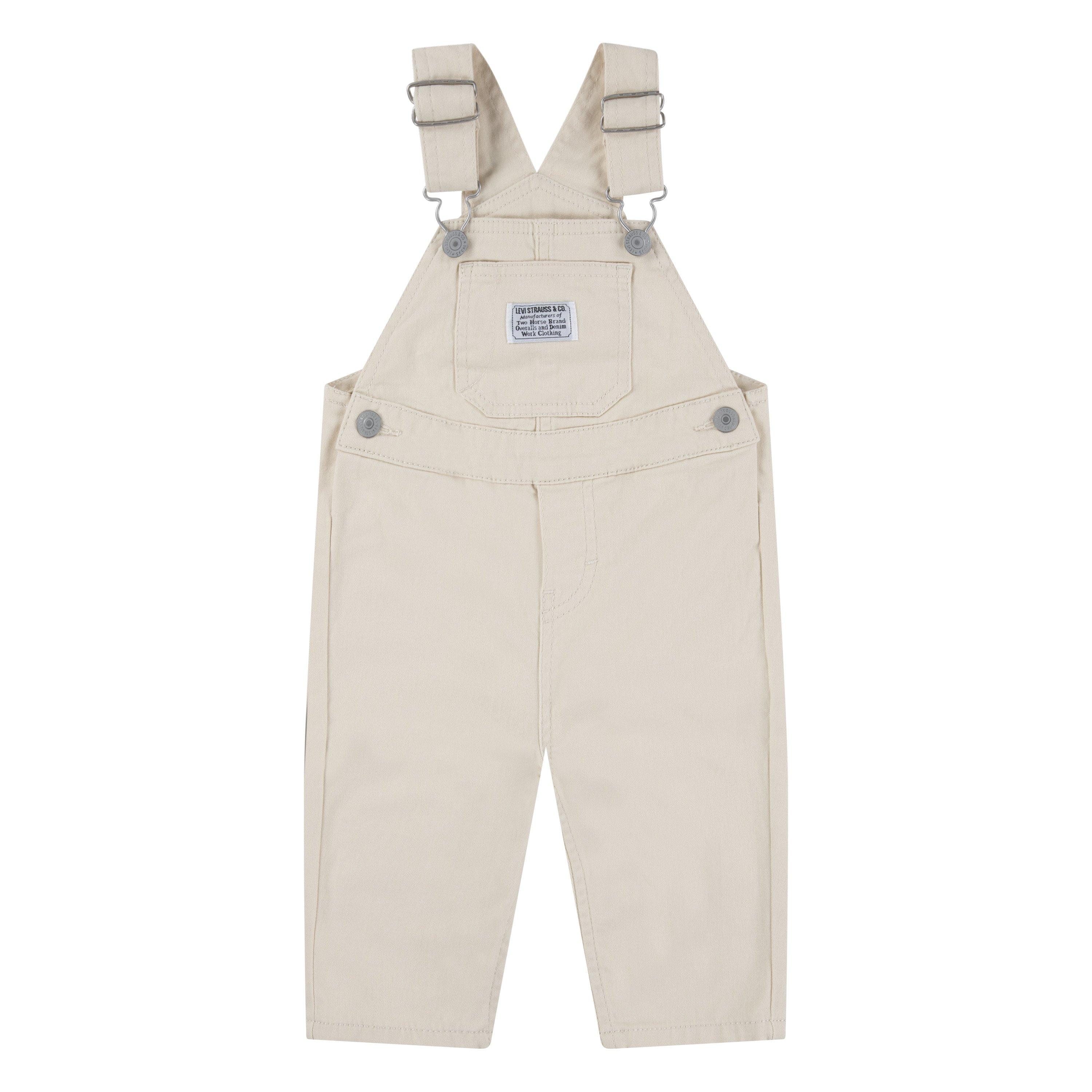 Levi's Twill Baby Boys' Beige Denim Overalls - BEIGE