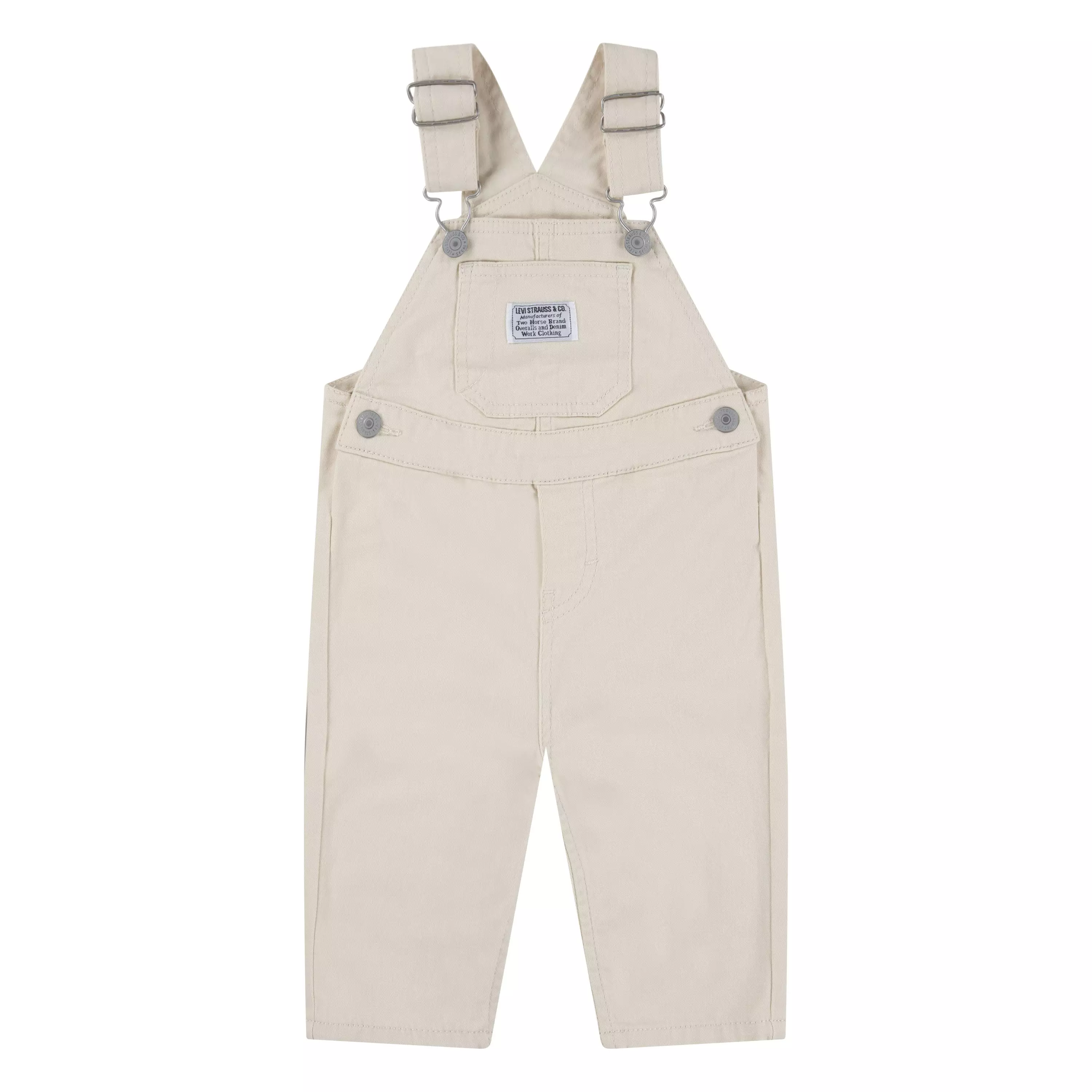 Levi's Twill Baby Boys' Beige Denim Overalls - BEIGE