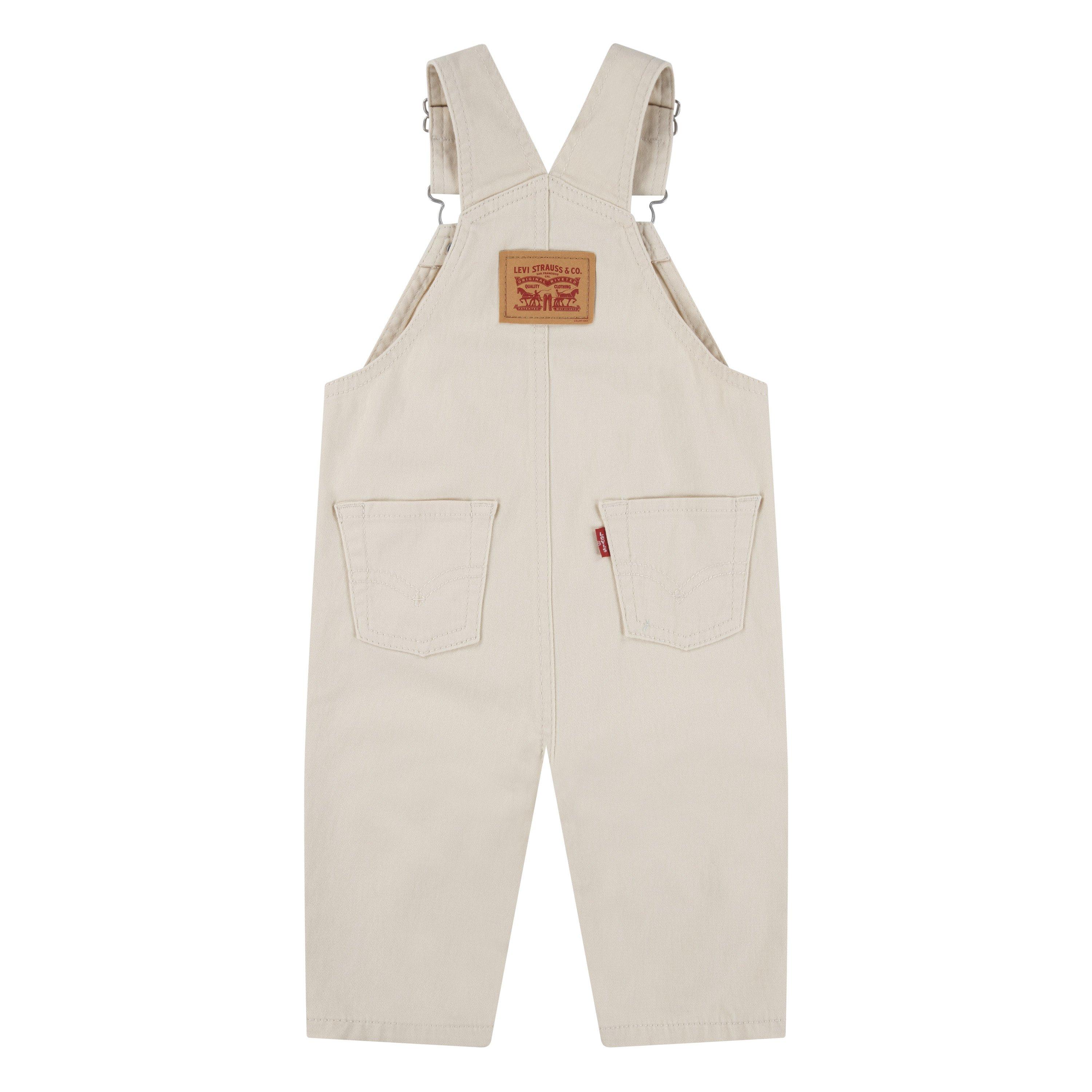 Levi's Twill Baby Boys' Beige Denim Overalls - BEIGE