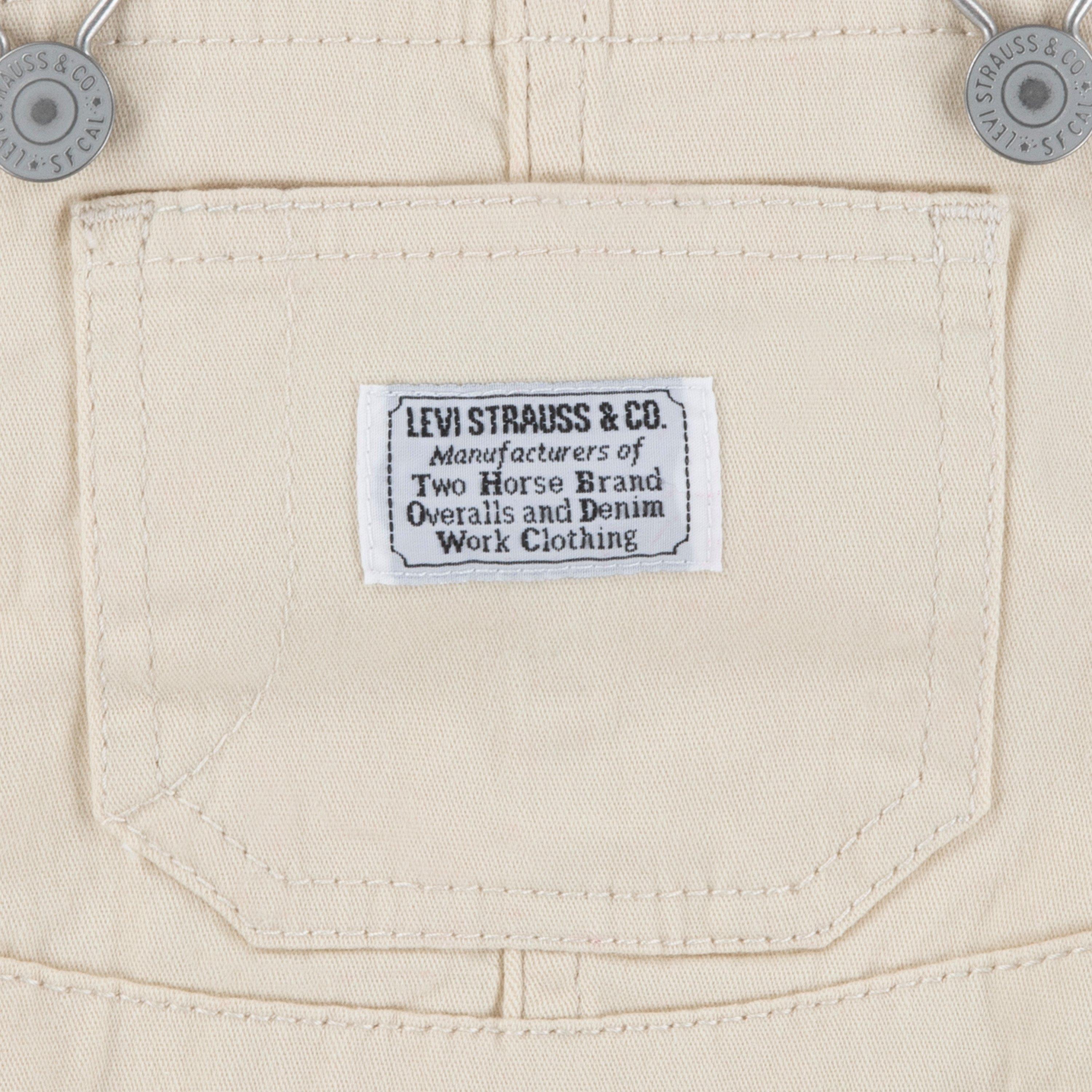 Levi's Twill Baby Boys' Beige Denim Overalls - BEIGE