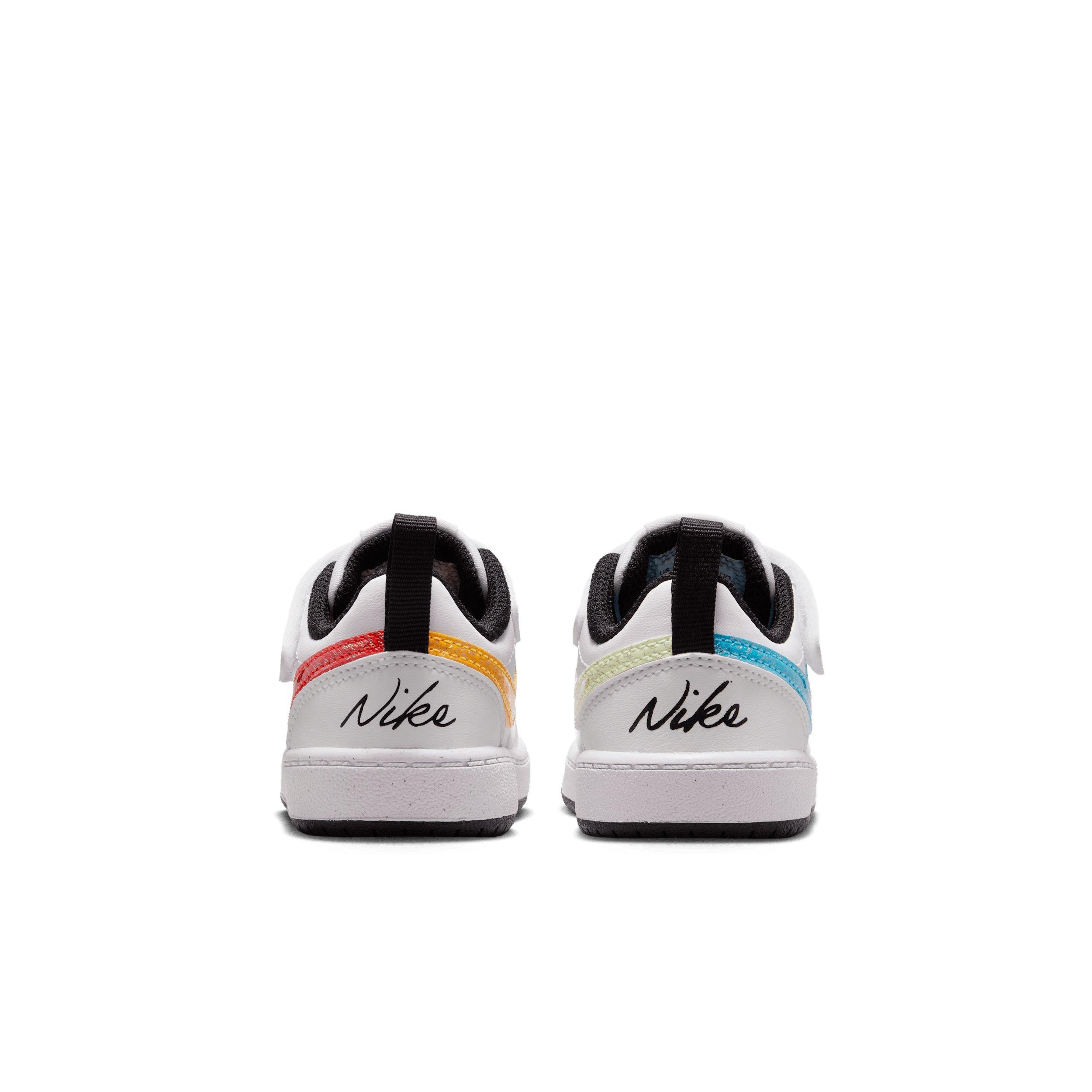 Nike Court Borough Low "White/Picante Red/Barely Volt/Current Blue" Infant Boys' Shoe - WHITE/RED/VOLT/BLUE Thumbnail View 5