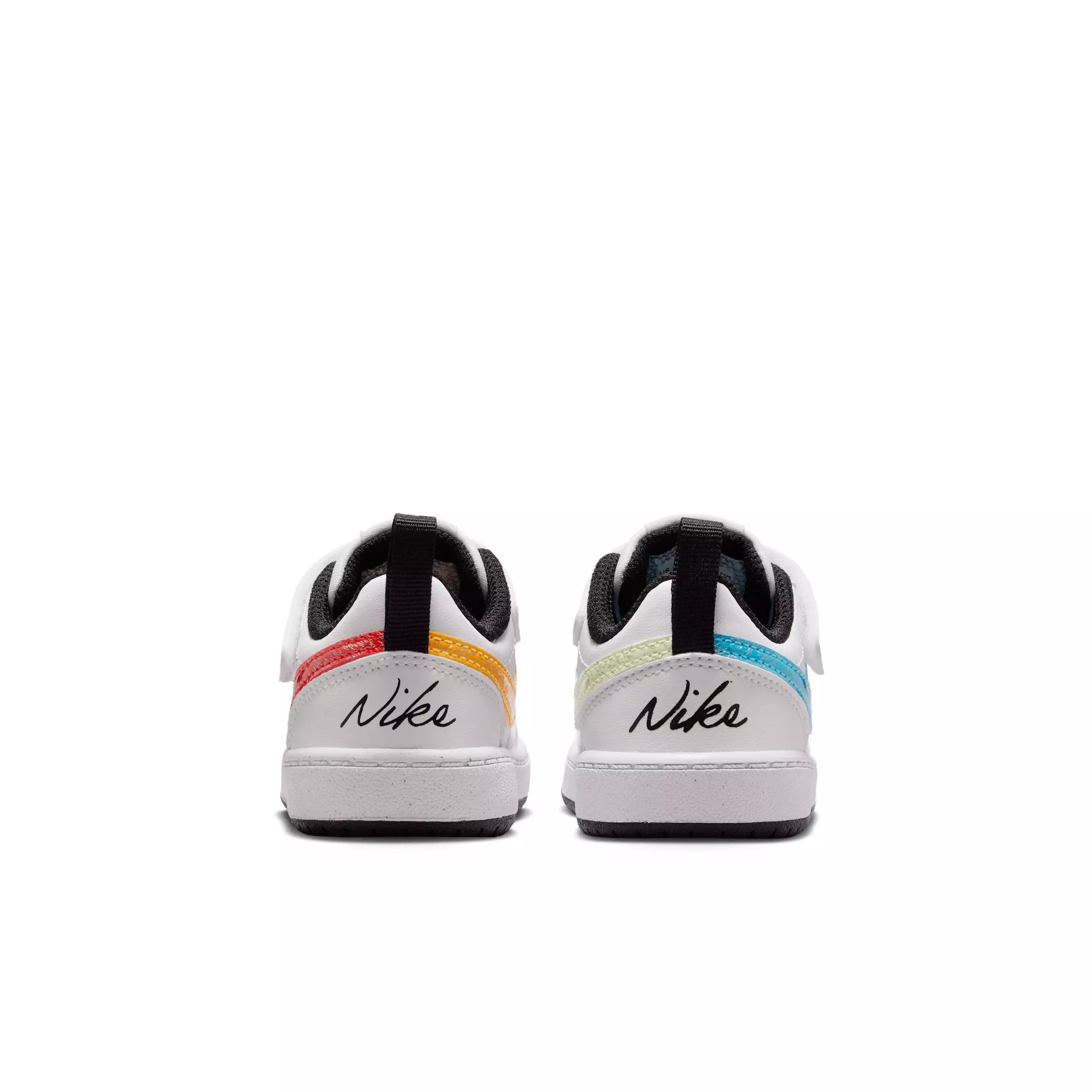 Nike Court Borough Low "White/Picante Red/Barely Volt/Current Blue" Infant Boys' Shoe - WHITE/RED/VOLT/BLUE