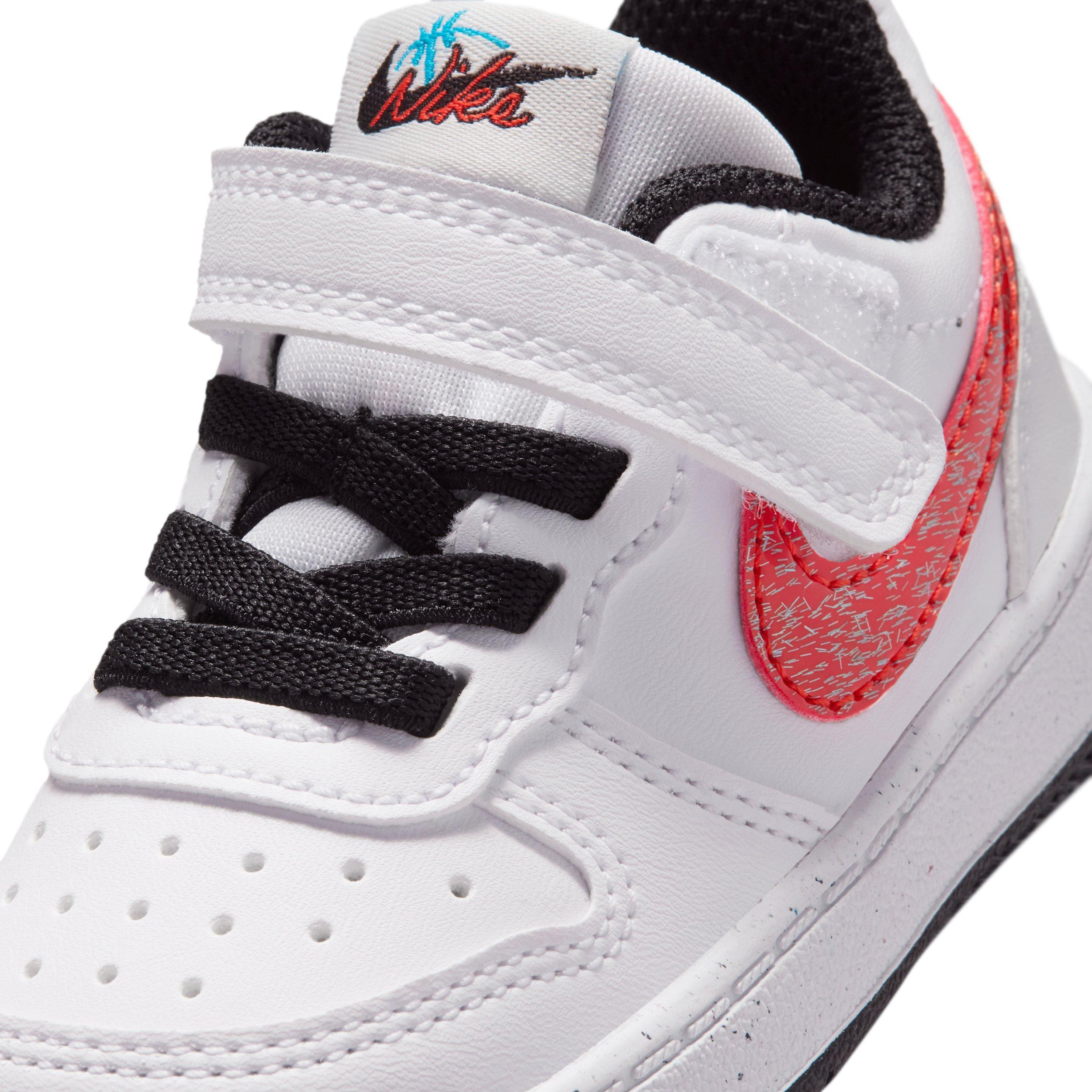 Nike Court Borough Low "White/Picante Red/Barely Volt/Current Blue" Infant Boys' Shoe - WHITE/RED/VOLT/BLUE Thumbnail View 7