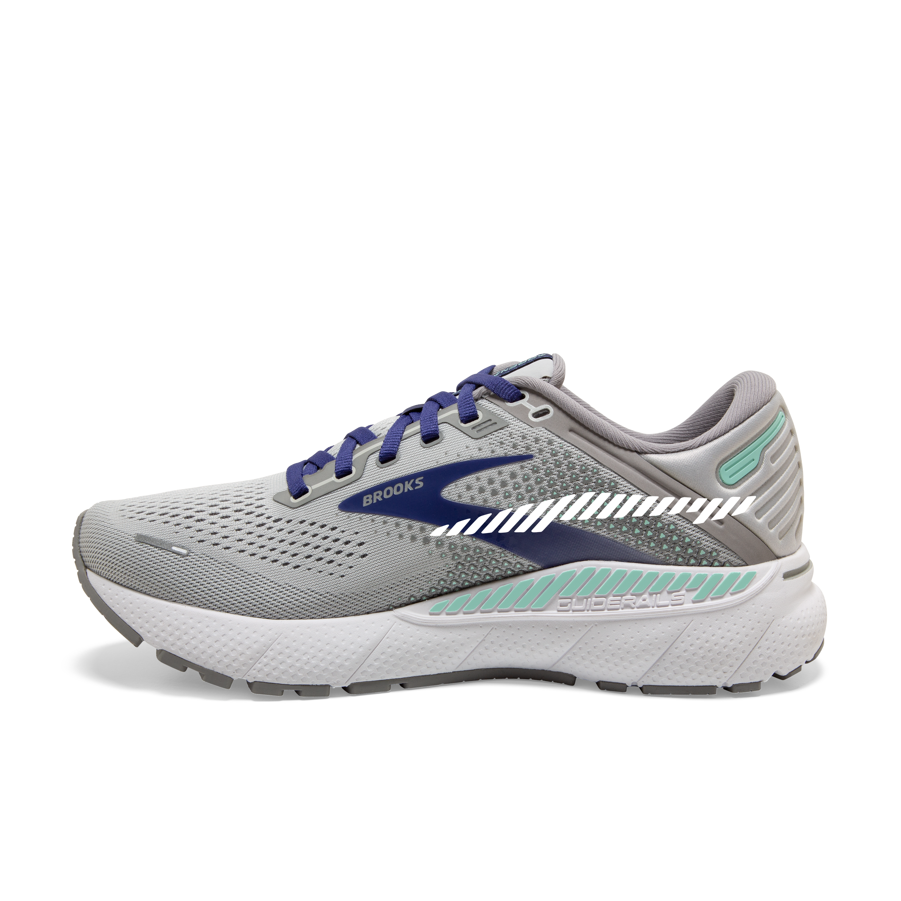 Brooks Adrenaline GTS 22 "Grey/Purple/Mint" Women's Narrow Running Shoe - GREY/PURPLE/MINT Thumbnail View 2