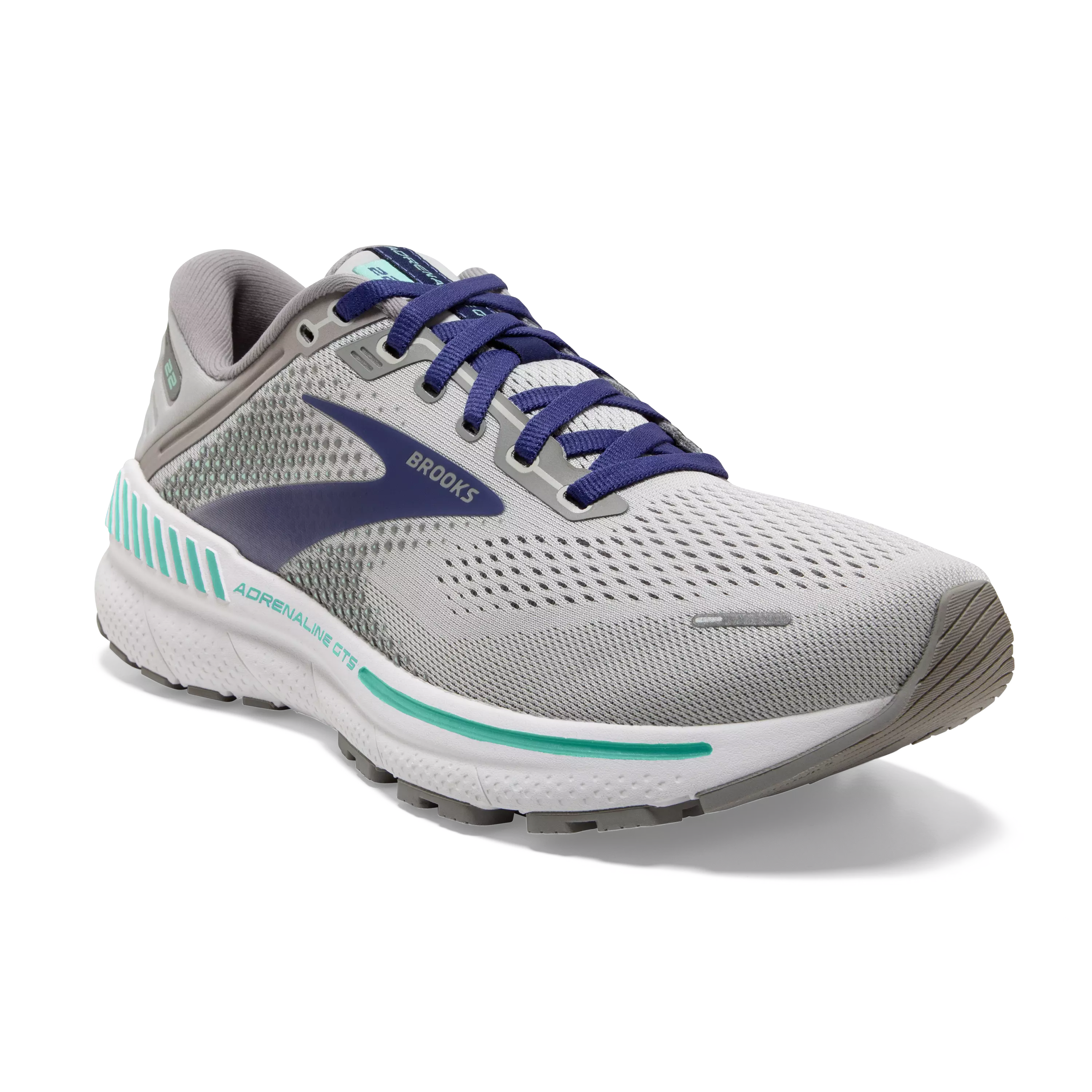 Brooks Adrenaline GTS 22 "Grey/Purple/Mint" Women's Extra Wide Running Shoe - GREY/PURPLE/MINT