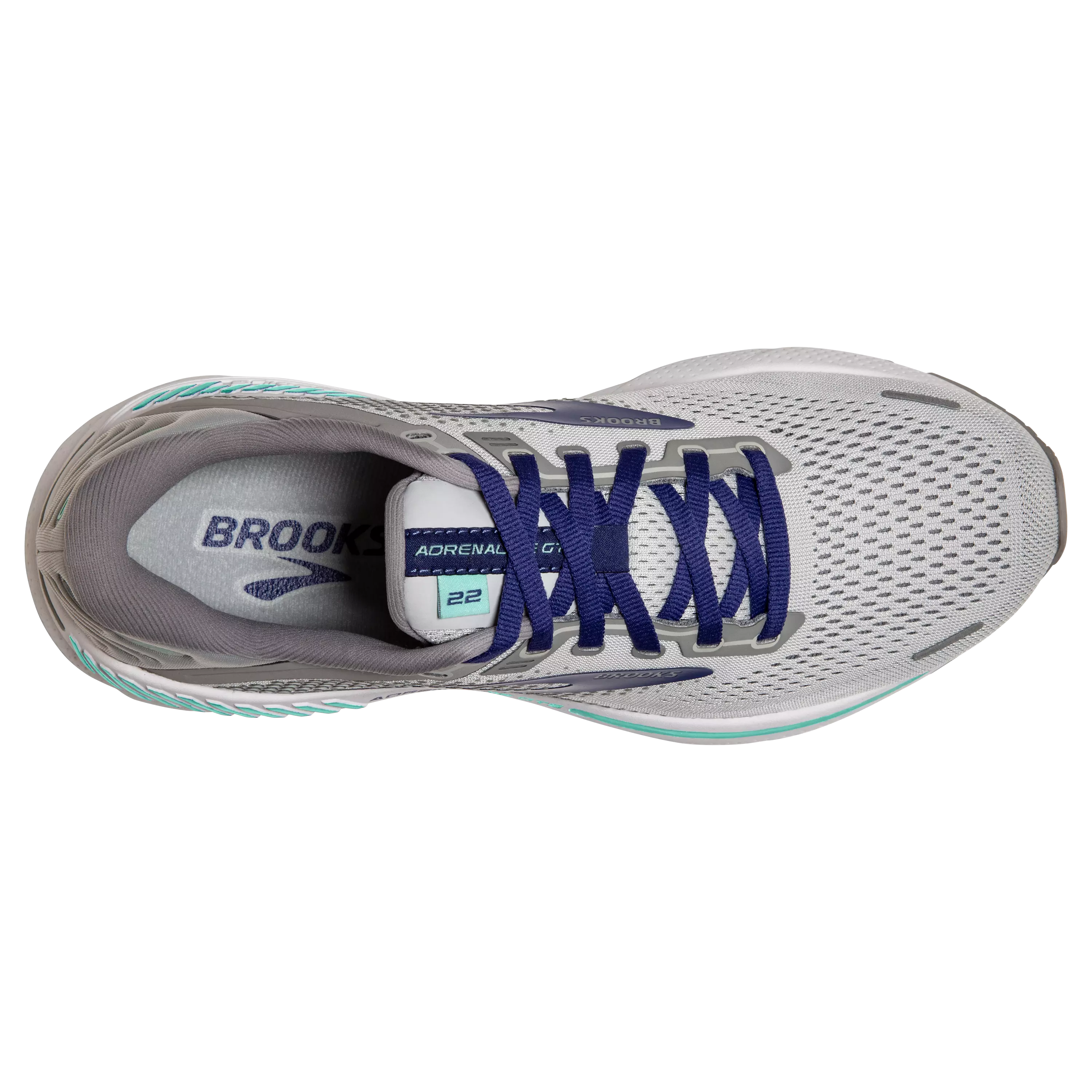 Brooks Adrenaline GTS 22 "Grey/Purple/Mint" Women's Extra Wide Running Shoe - GREY/PURPLE/MINT