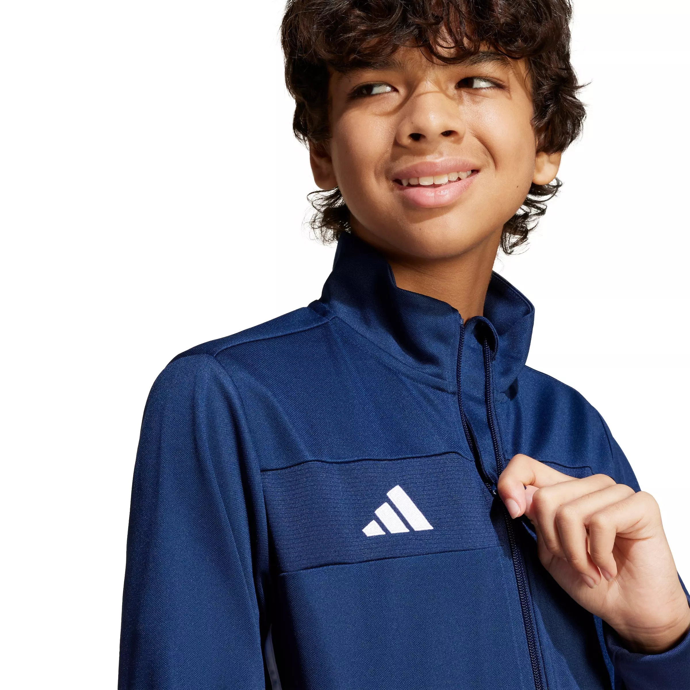 adidas Big Kids' Tiro 25 Essentials Training Soccer Jacket -Navy - NAVY