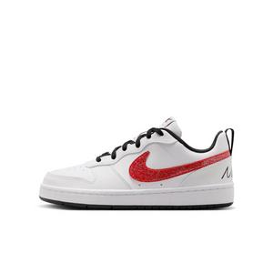 Nike Court Borough Low "White/Picante Red/Barely Volt/Current Blue" Grade School Boys' Shoe - WHITE/RED/VOLT/BLUE