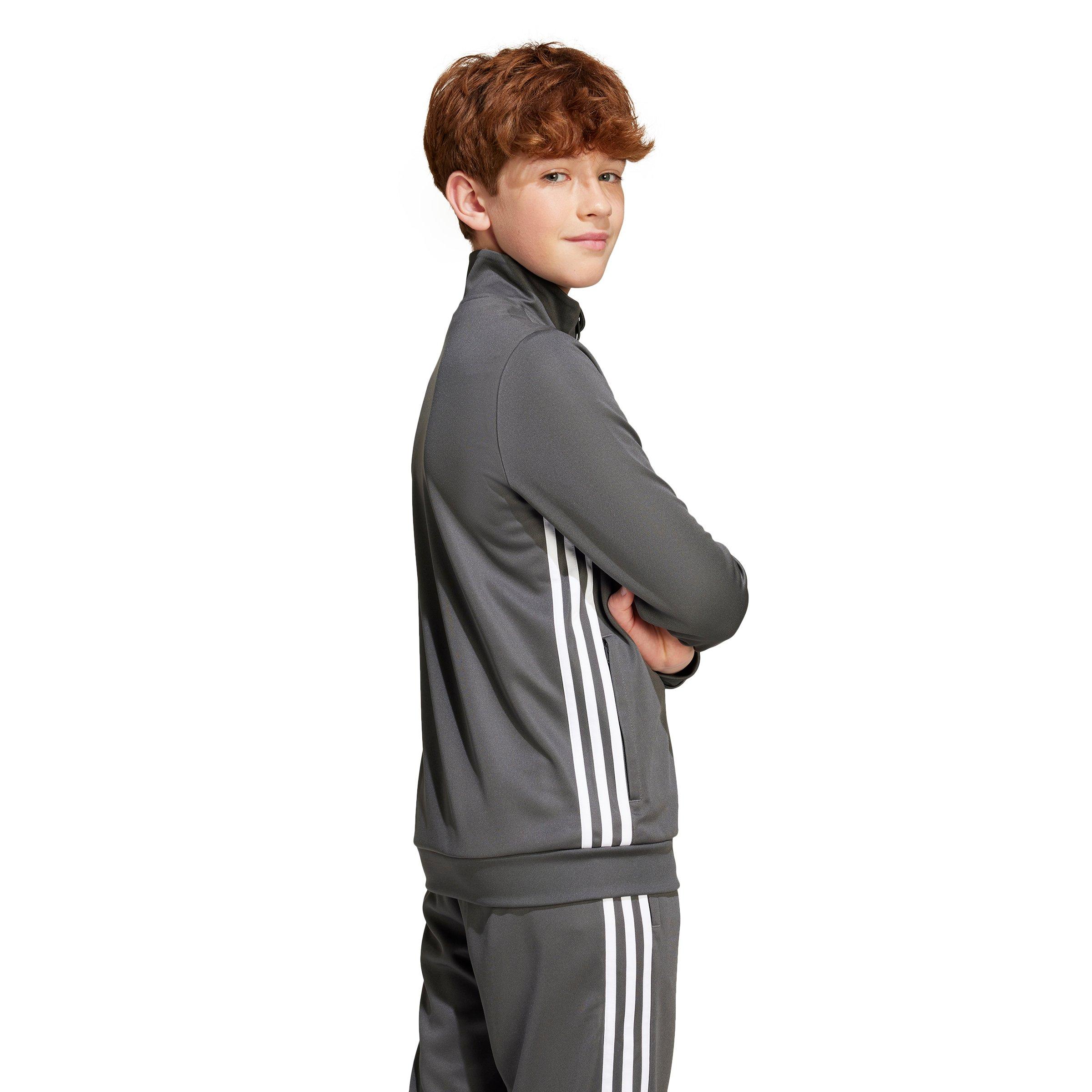 adidas Tiro 25 Essentials Soccer Big Kids' Grey Training Jacket