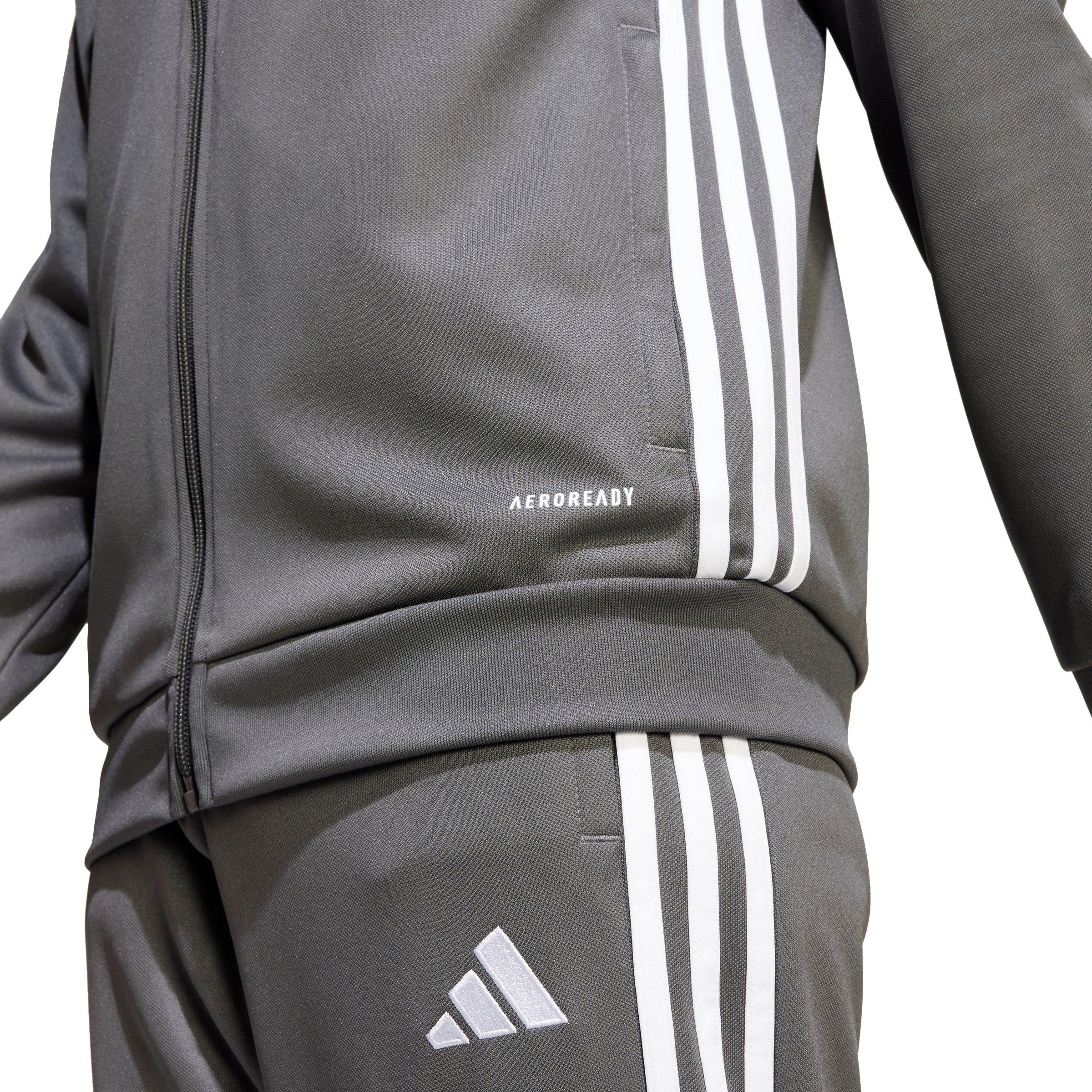 adidas Big Kids' Tiro 25 Essentials Soccer Training Jacket - Grey - GREY Thumbnail View 4