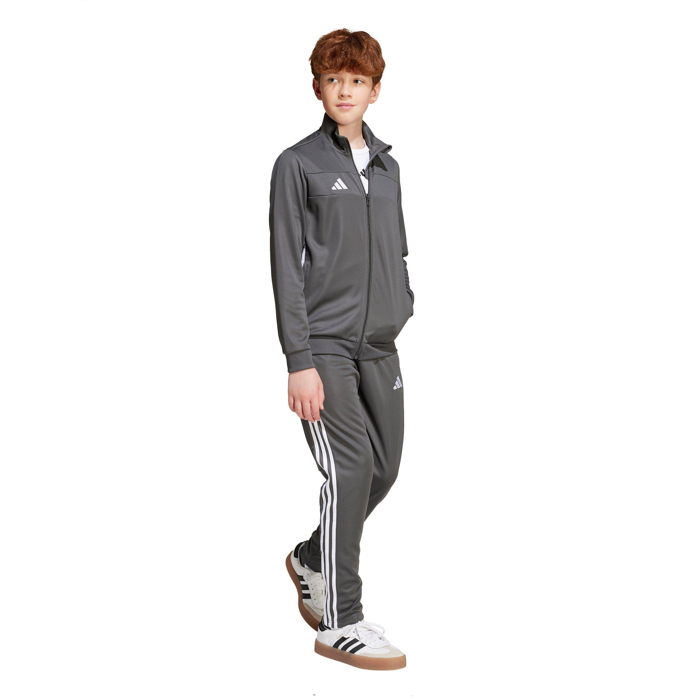 adidas Big Kids' Tiro 25 Essentials Soccer Training Jacket - Grey - GREY Thumbnail View 5