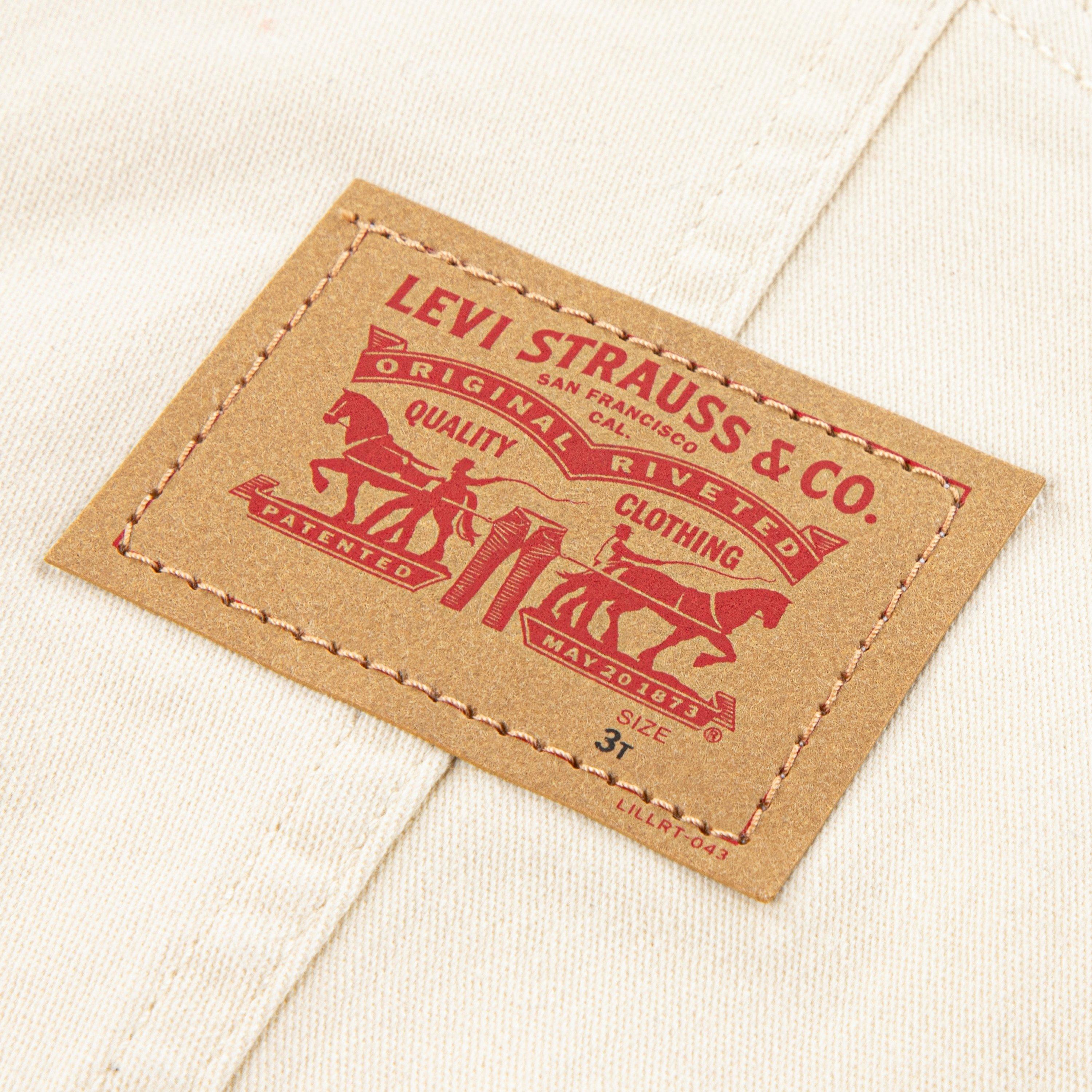 Levi's Twill Toddler Boys' Beige Denim Overalls - BEIGE