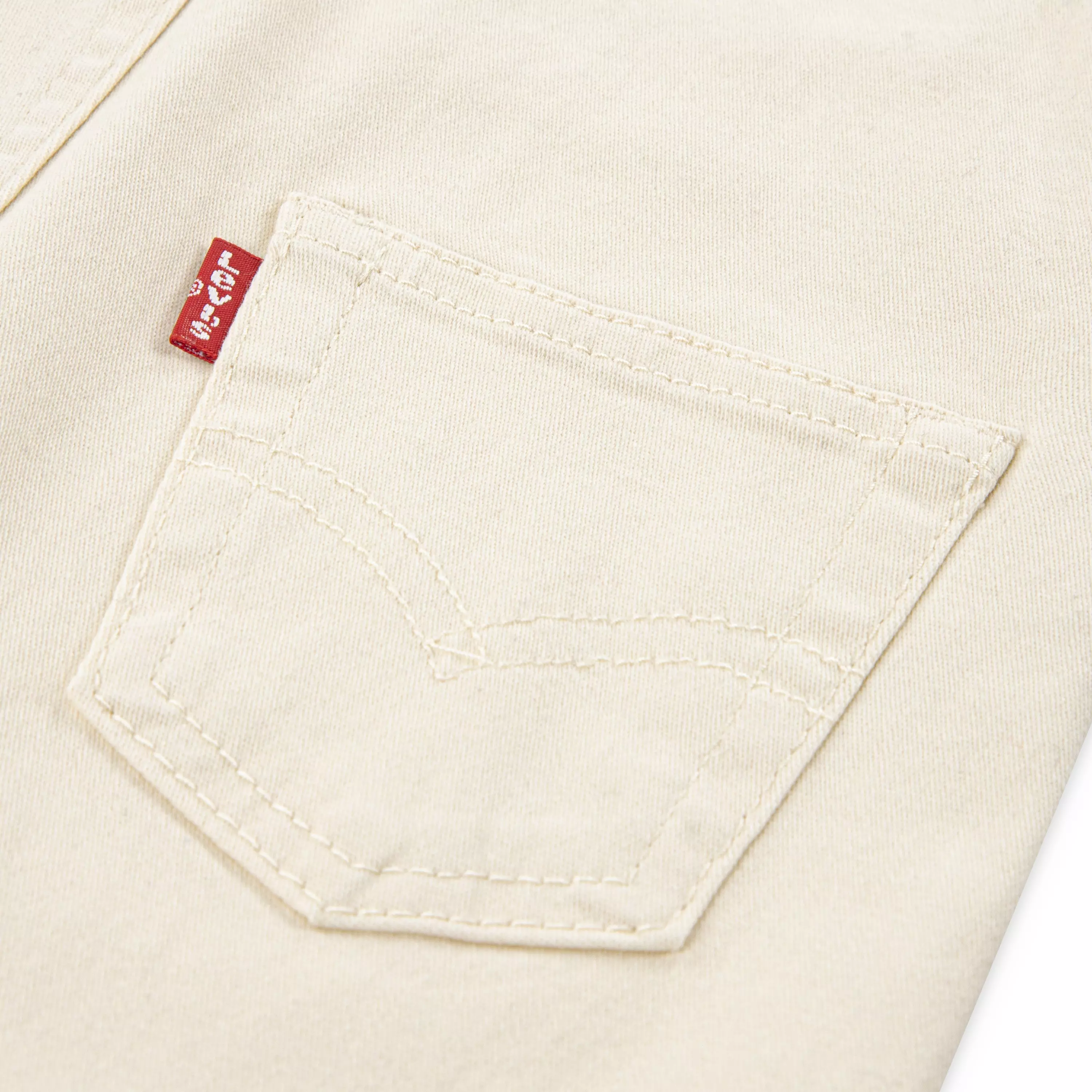 Levi's Twill Toddler Boys' Beige Denim Overalls - BEIGE