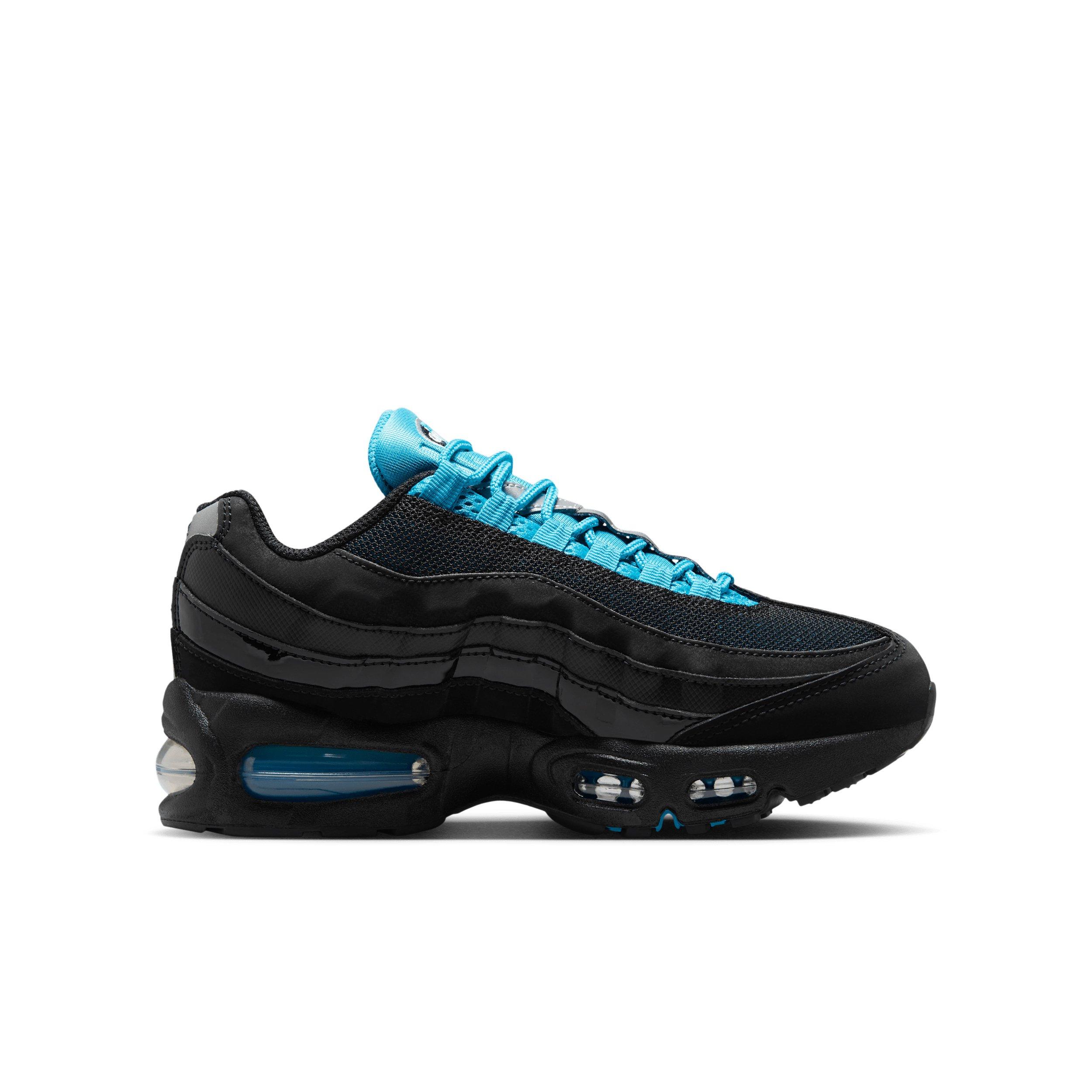Nike Air Max 95 Big Bubble SE "Black/Gamma Blue/Metallic Silver/Chrome" Grade School Boys' Shoe - BLACK/BLUE/SILVER/CHROME
