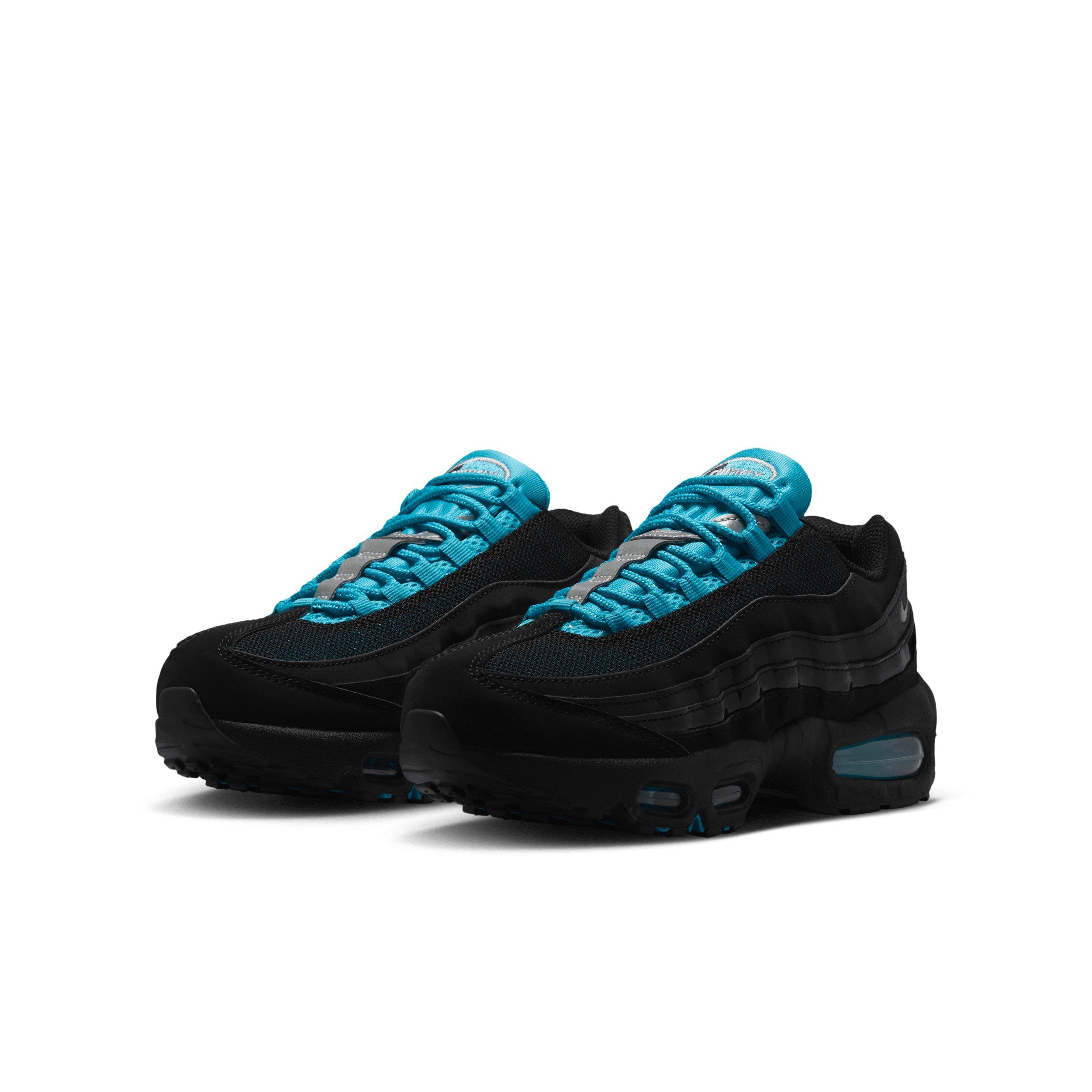 Nike Air Max 95 Big Bubble SE "Black/Gamma Blue/Metallic Silver/Chrome" Grade School Boys' Shoe - BLACK/BLUE/SILVER/CHROME