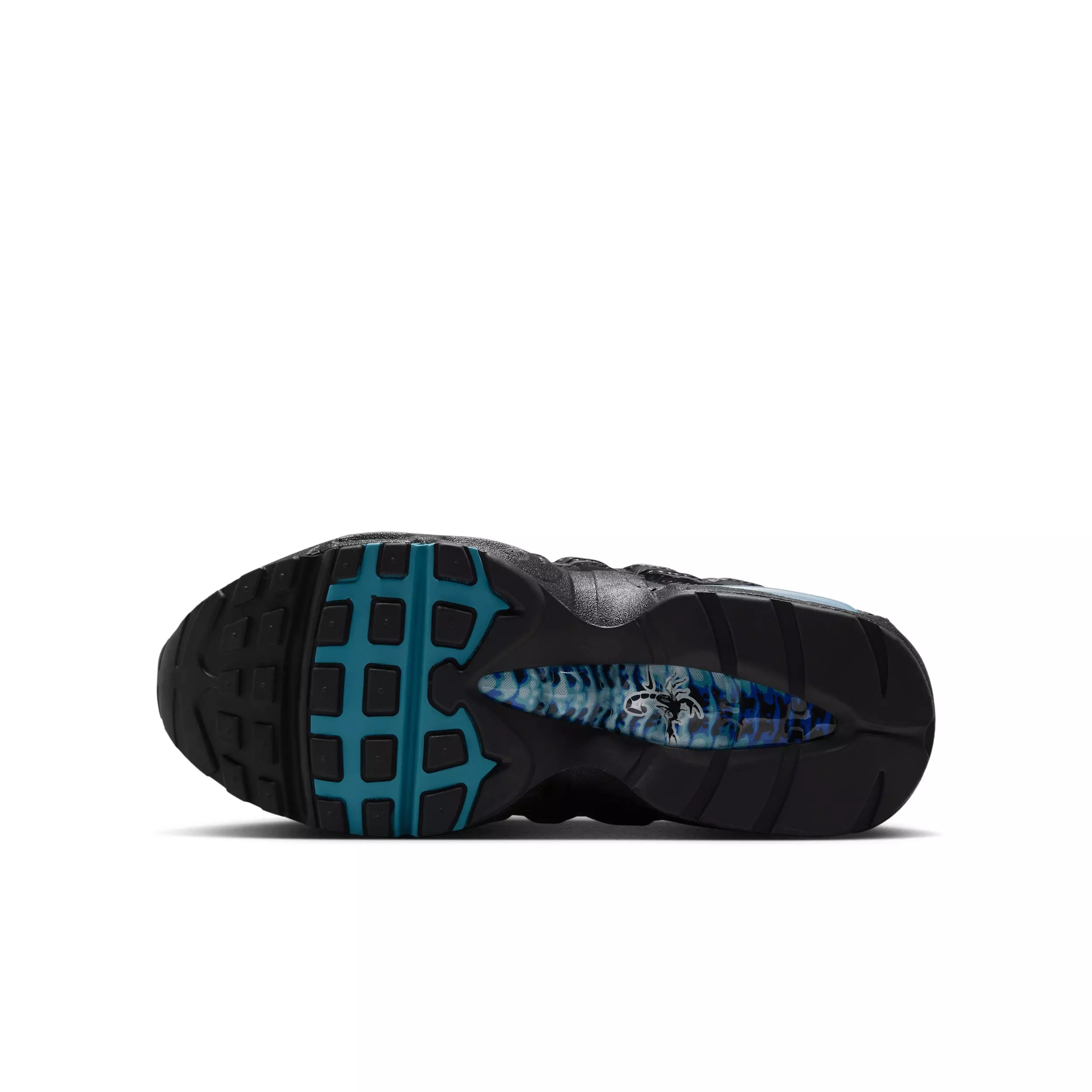 Nike Air Max 95 Big Bubble SE "Black/Gamma Blue/Metallic Silver/Chrome" Grade School Boys' Shoe - BLACK/BLUE/SILVER/CHROME