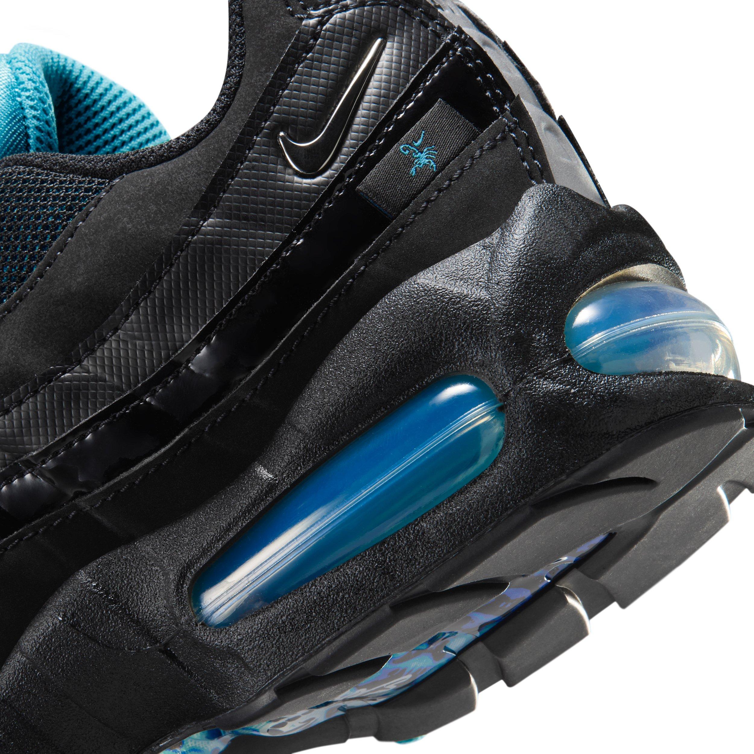 Nike Air Max 95 Big Bubble SE "Black/Gamma Blue/Metallic Silver/Chrome" Grade School Boys' Shoe - BLACK/BLUE/SILVER/CHROME