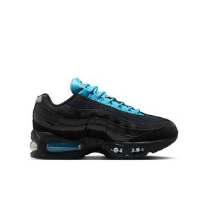 Nike Air Max 95 Big Bubble SE "Black/Gamma Blue/Metallic Silver/Chrome" Grade School Boys' Shoe - BLACK/BLUE/SILVER/CHROME