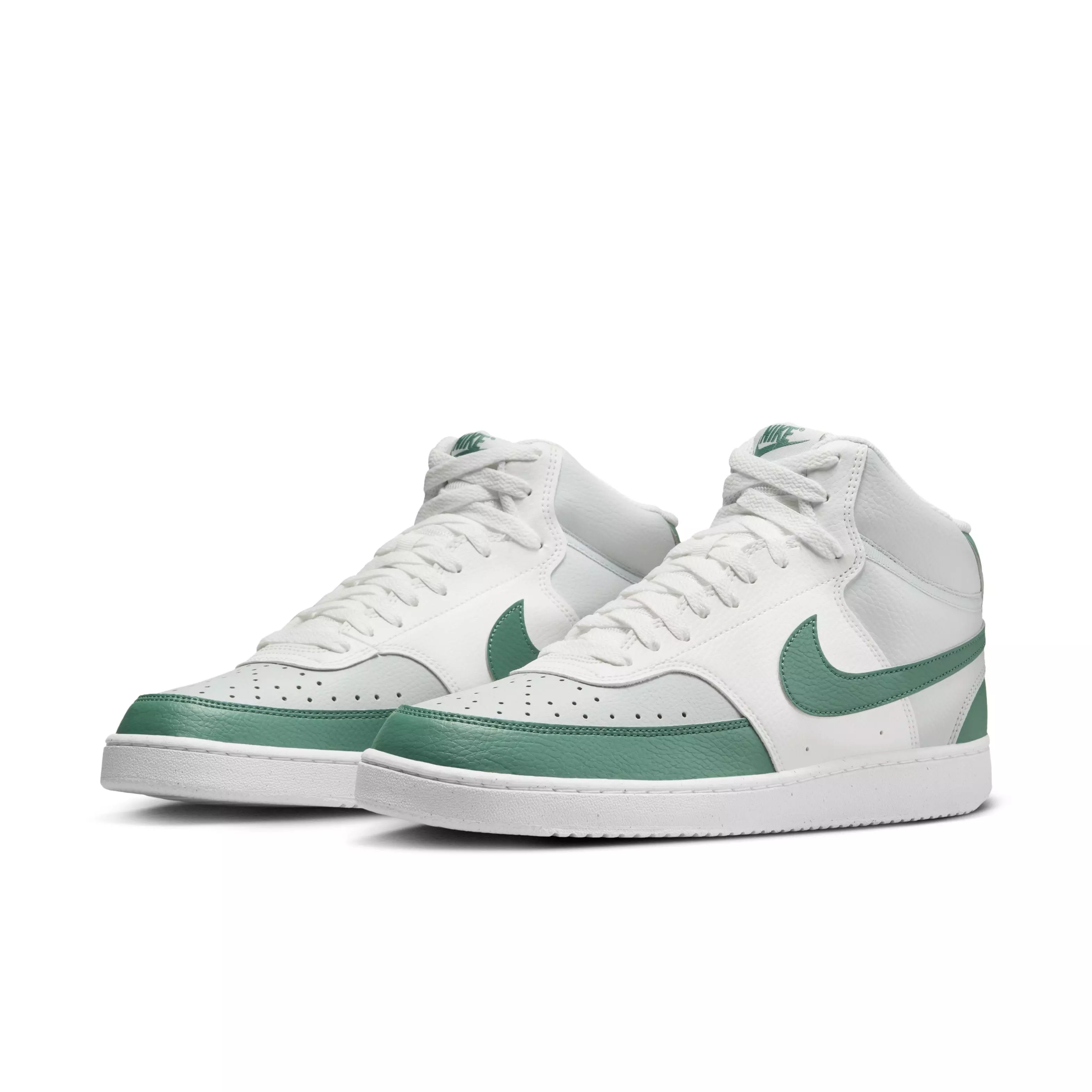 Nike Court Vision Mid Next Nature "Summit White/Pure Platinum/White/Bicoastal" Men's Shoe - WHITE/PLATINUM/WHITE/BICOASTAL