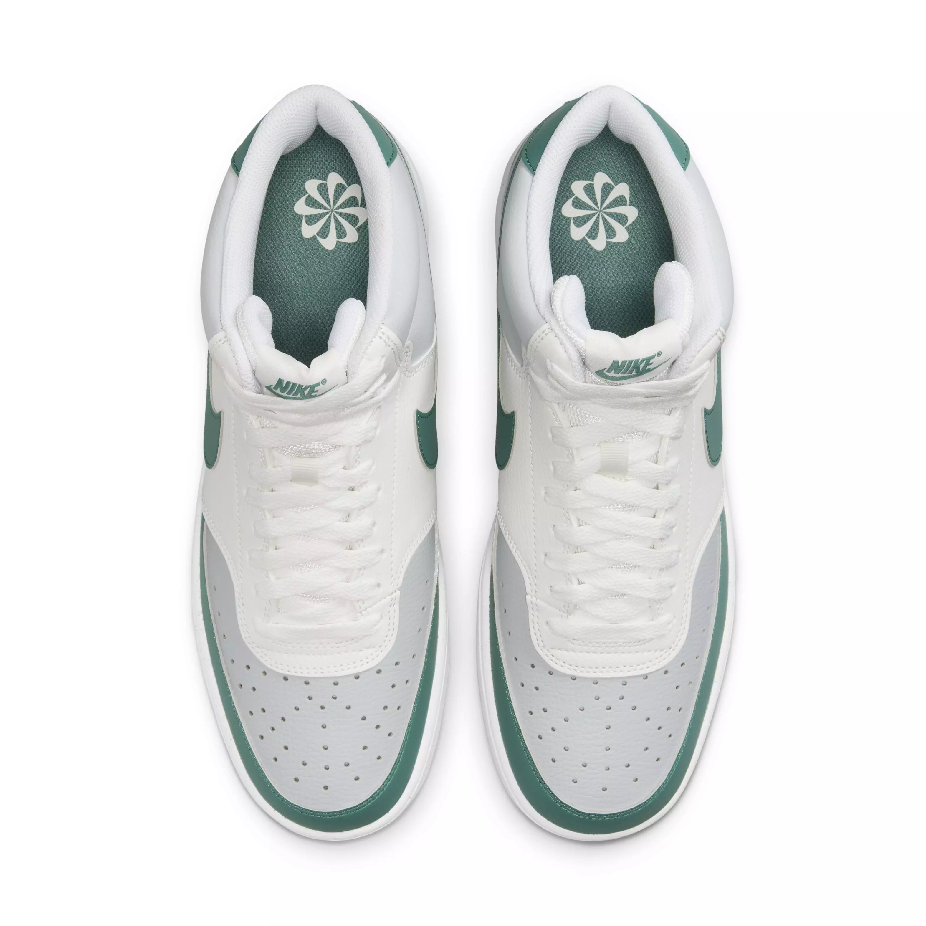 Nike Court Vision Mid Next Nature "Summit White/Pure Platinum/White/Bicoastal" Men's Shoe - WHITE/PLATINUM/WHITE/BICOASTAL