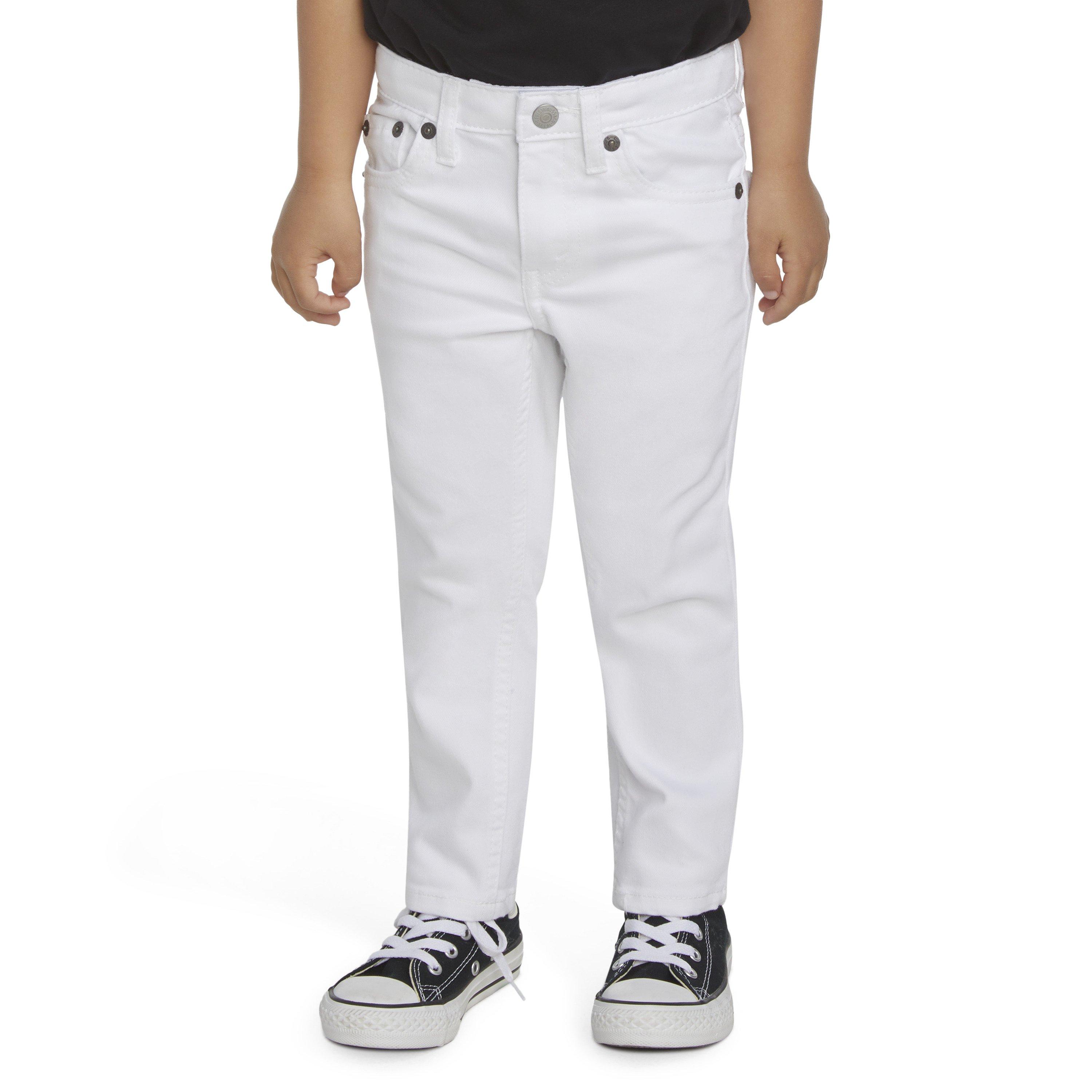 Levi's 511 Eco-Soft Performance Slim Fit White Wash Toddler Boys' White Denim Straight Jeans