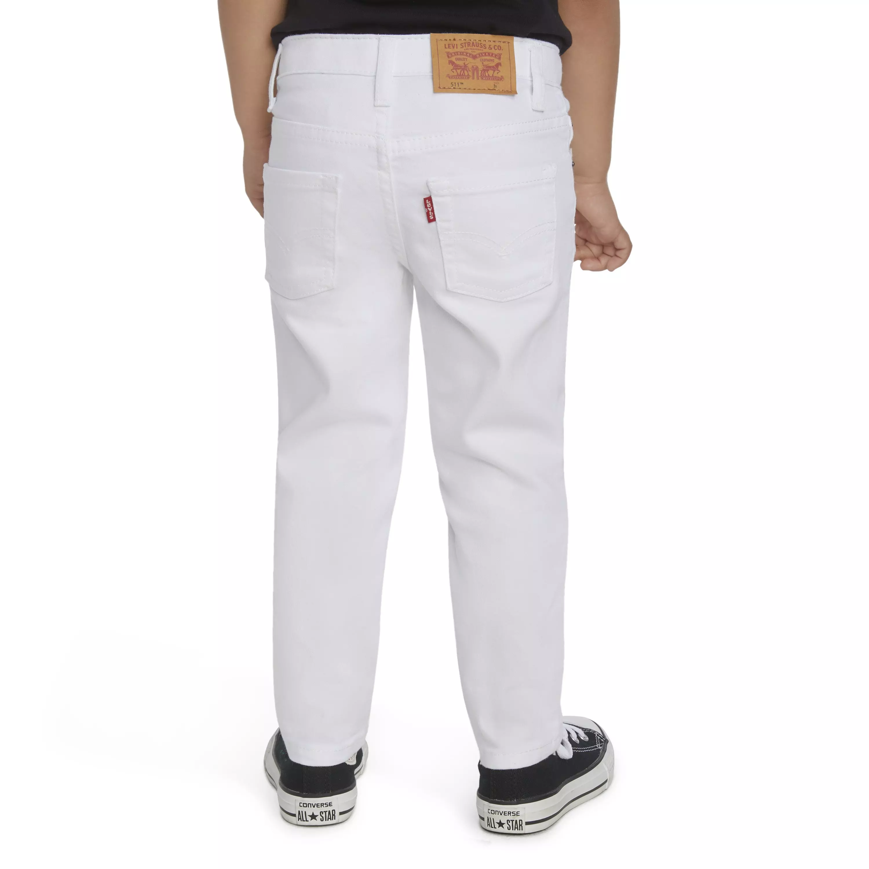 Levi's Toddler Boys' 511 Eco-Soft Performance Slim Fit White Wash Denim Straight Jeans - WHITE