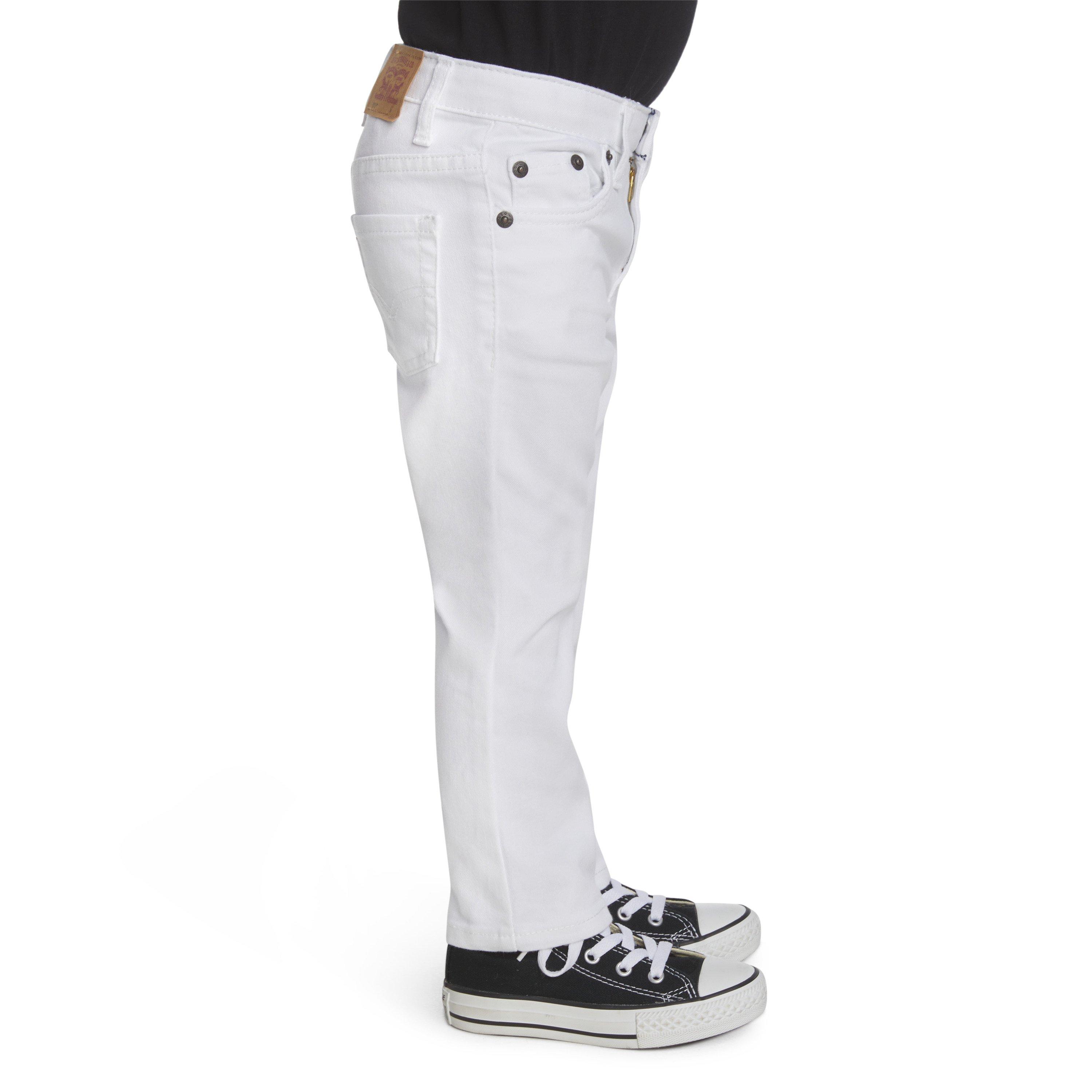 Levi's 511 Eco-Soft Performance Slim Fit White Wash Toddler Boys' White Denim Straight Jeans