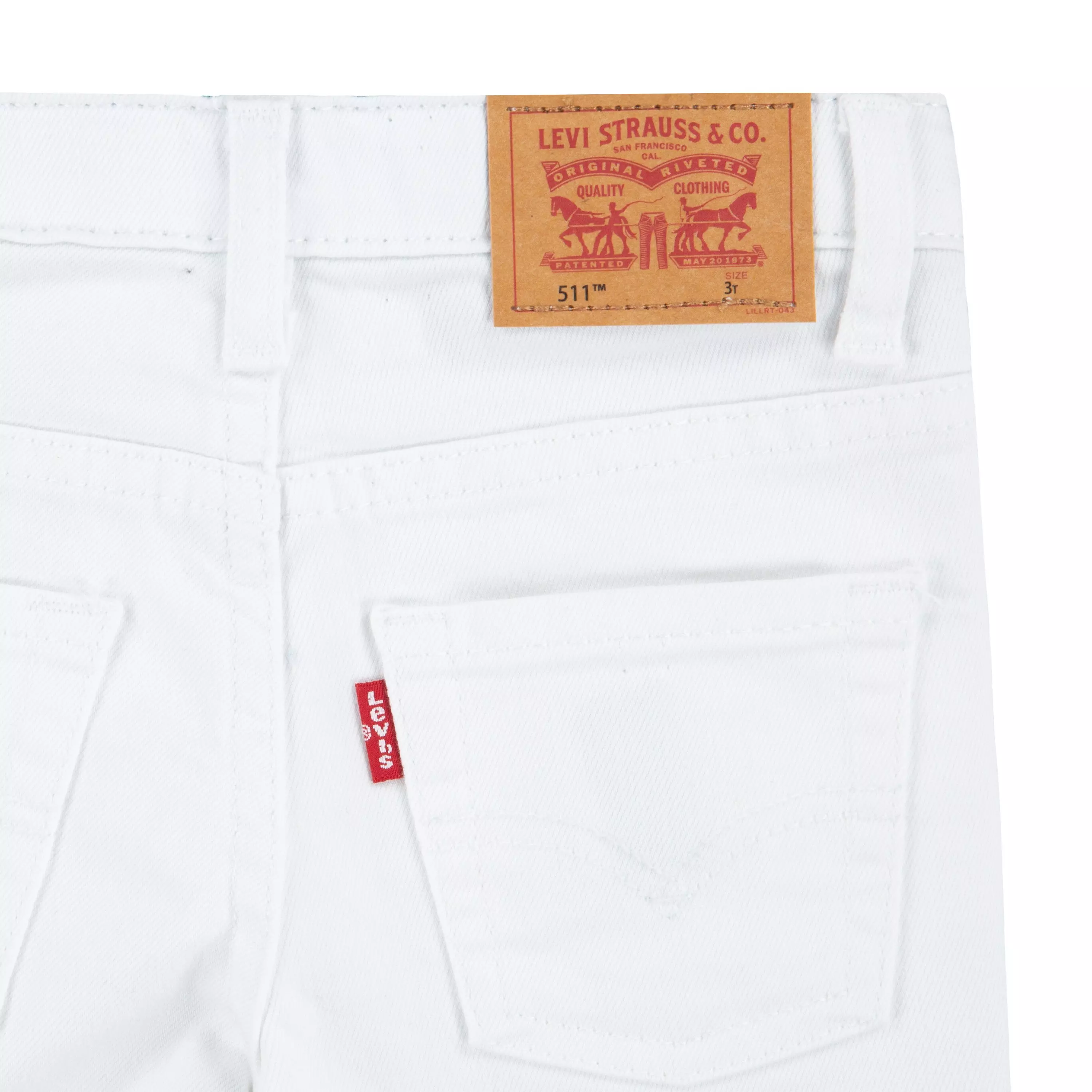 Levi's Toddler Boys' 511 Eco-Soft Performance Slim Fit White Wash Denim Straight Jeans - WHITE