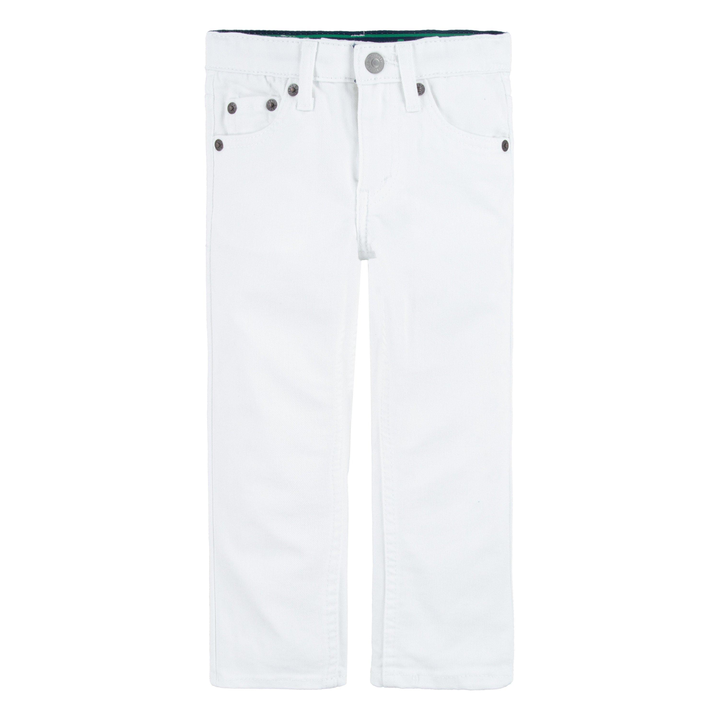 Levi's 511 Eco-Soft Performance Slim Fit White Wash Toddler Boys' White Denim Straight Jeans