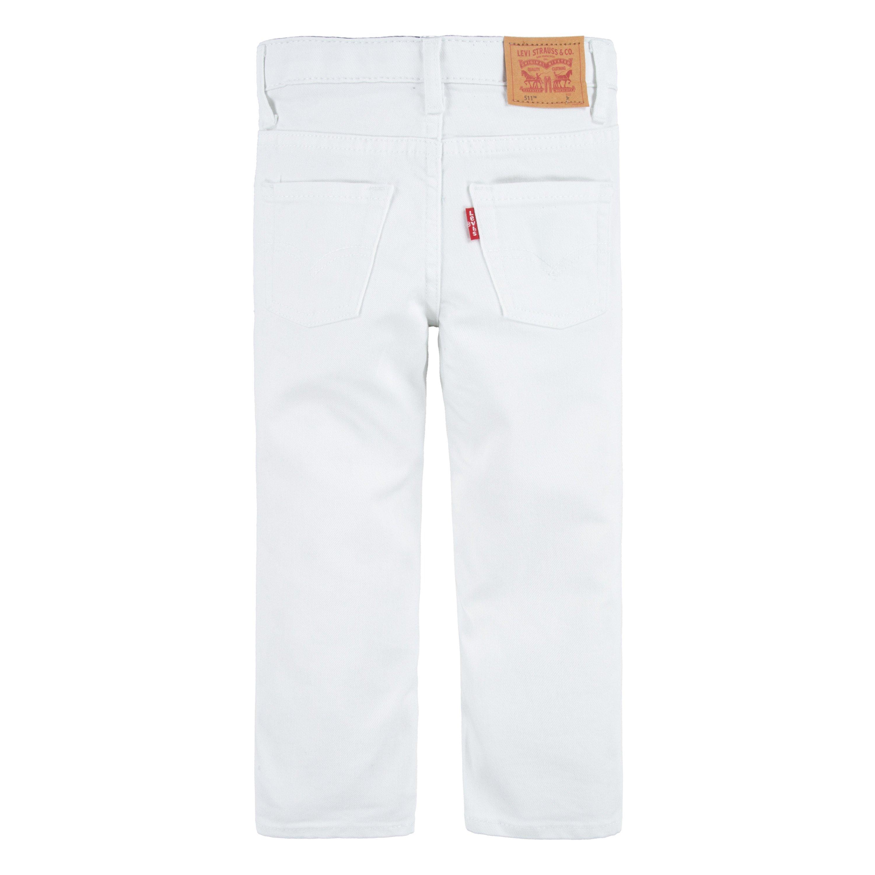 Levi's 511 Eco-Soft Performance Slim Fit White Wash Toddler Boys' White Denim Straight Jeans