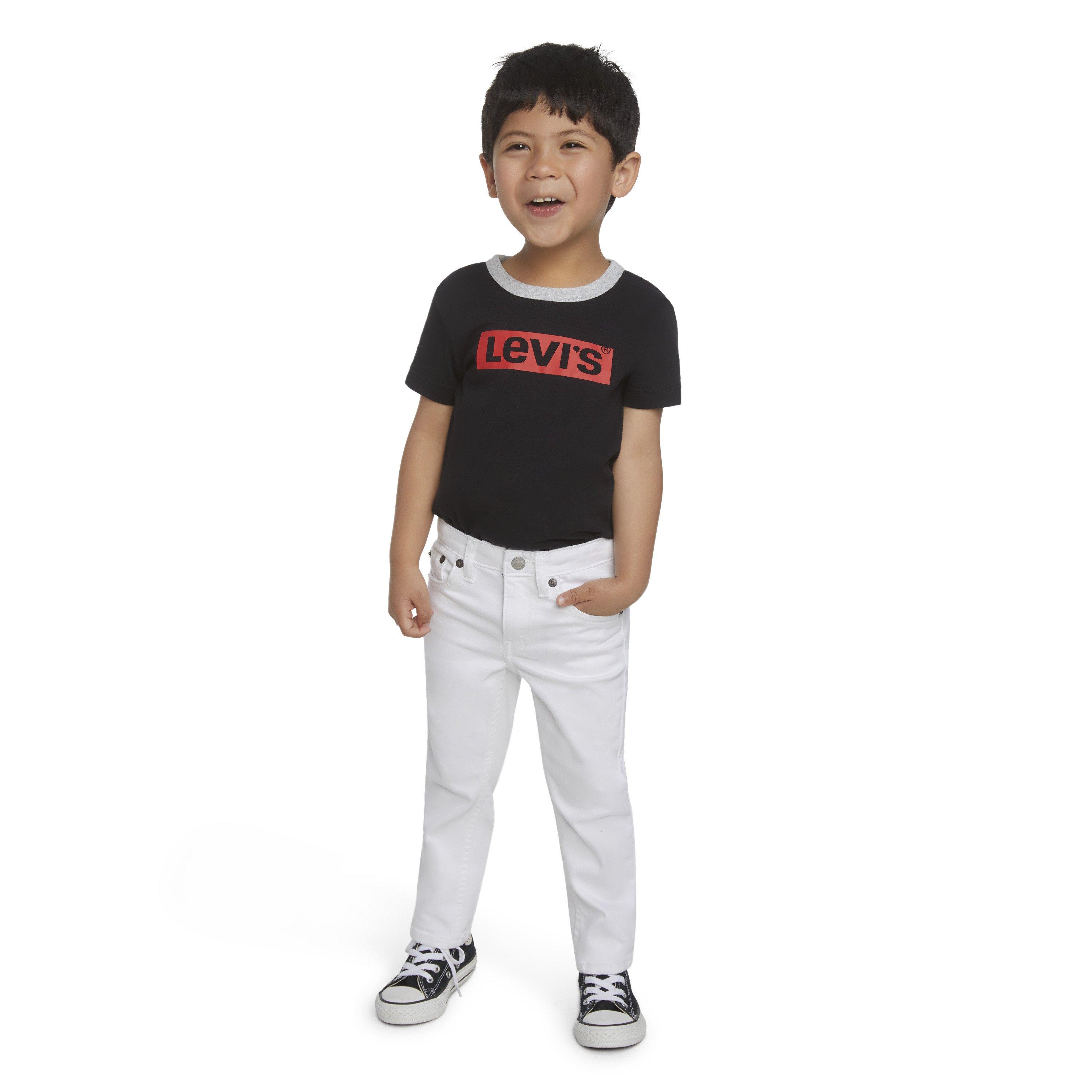 Levi's Toddler Boys' 511 Eco-Soft Performance Slim Fit White Wash Denim Straight Jeans - WHITE Thumbnail View 10