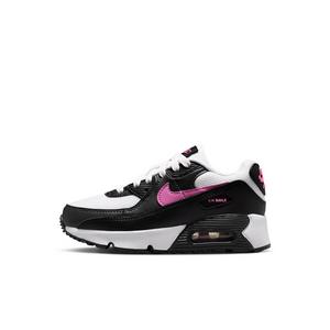 Nike Air Max 90 Mesh "White/Black/Anthracite/Playful Pink" Preschool Girls' Shoe
