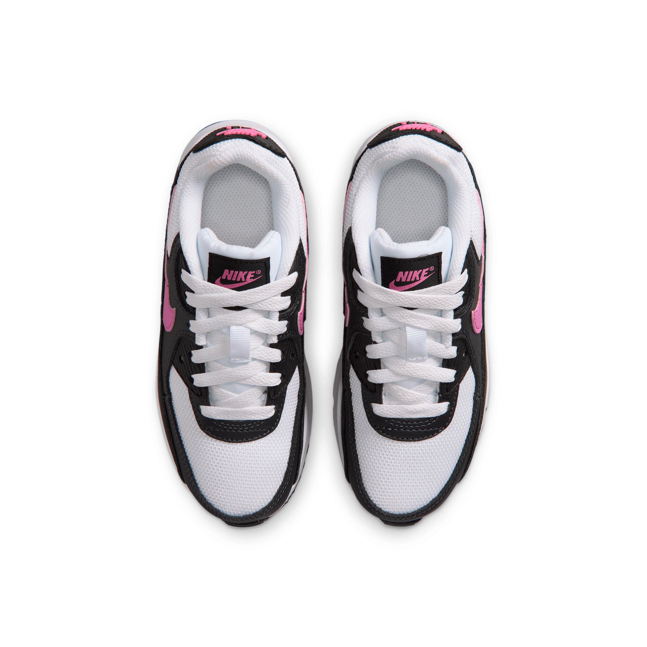 Nike Air Max 90 Mesh "White/Black/Anthracite/Playful Pink" Preschool Girls' Shoe - WHITE/BLACK/ANTHRACITE/PINK Thumbnail View 4