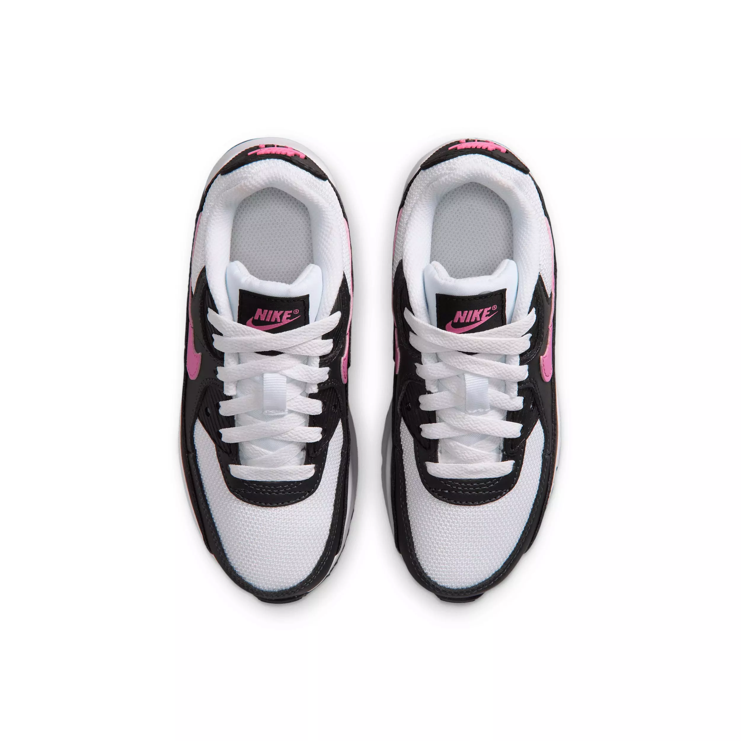 Nike Air Max 90 Mesh "White/Black/Anthracite/Playful Pink" Preschool Girls' Shoe - WHITE/BLACK/ANTHRACITE/PINK