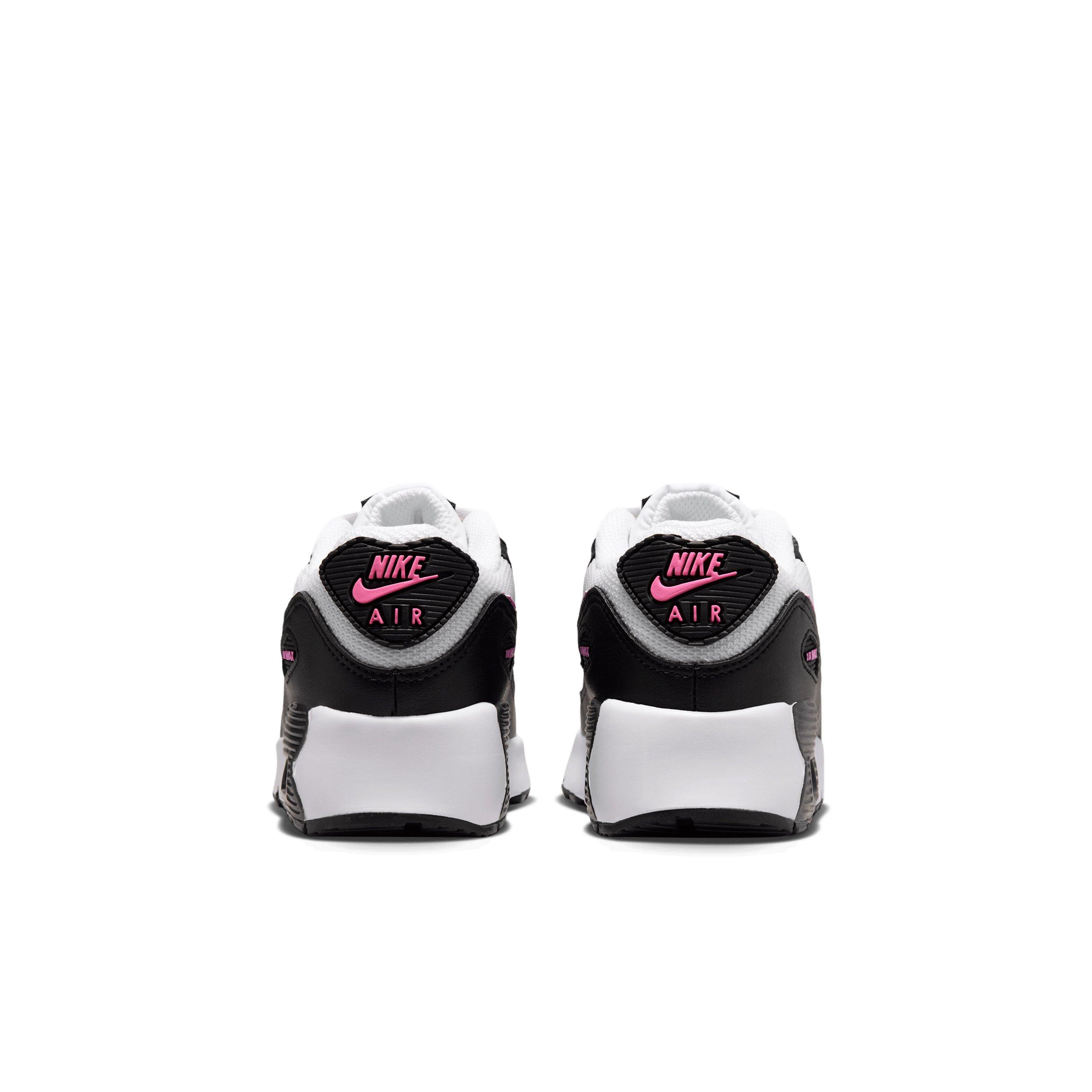 Nike Air Max 90 Mesh "White/Black/Anthracite/Playful Pink" Preschool Girls' Shoe - WHITE/BLACK/ANTHRACITE/PINK Thumbnail View 5