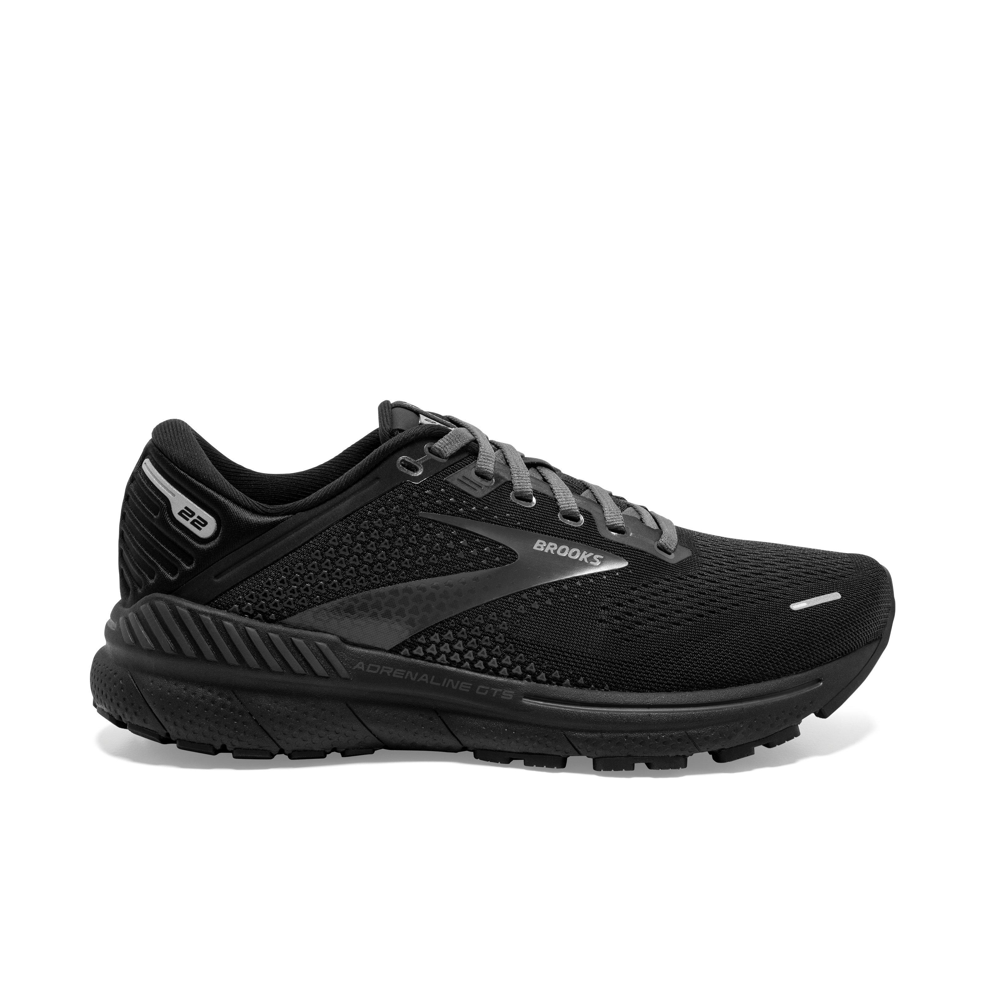 Brooks Adrenaline GTS 22 "Black/Black/Ebony" Women's Running Shoe - BLACK/BLACK/EBONY Thumbnail View 1