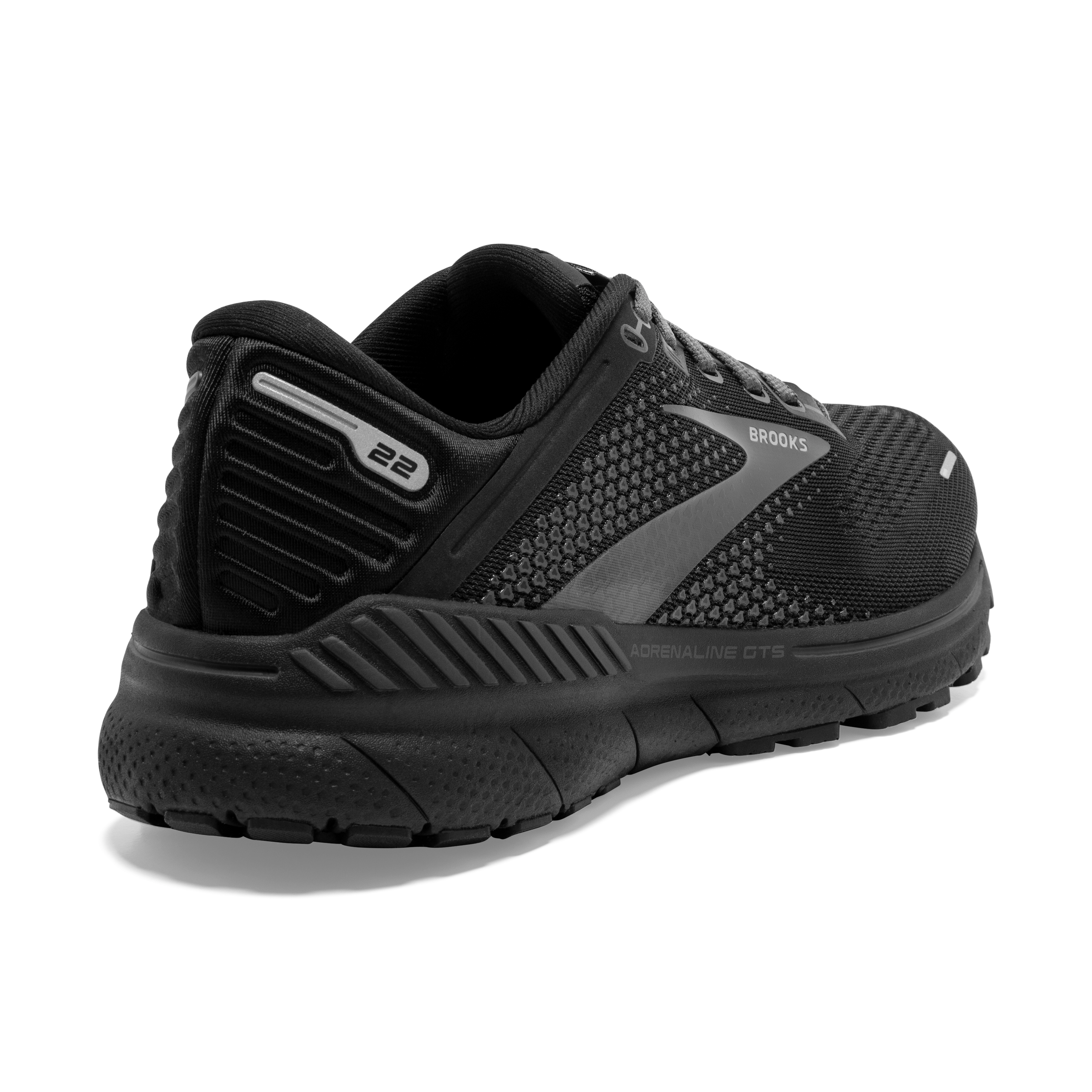 Brooks Adrenaline GTS 22 "Black/Black/Ebony" Women's Running Shoe - BLACK/BLACK/EBONY Thumbnail View 4