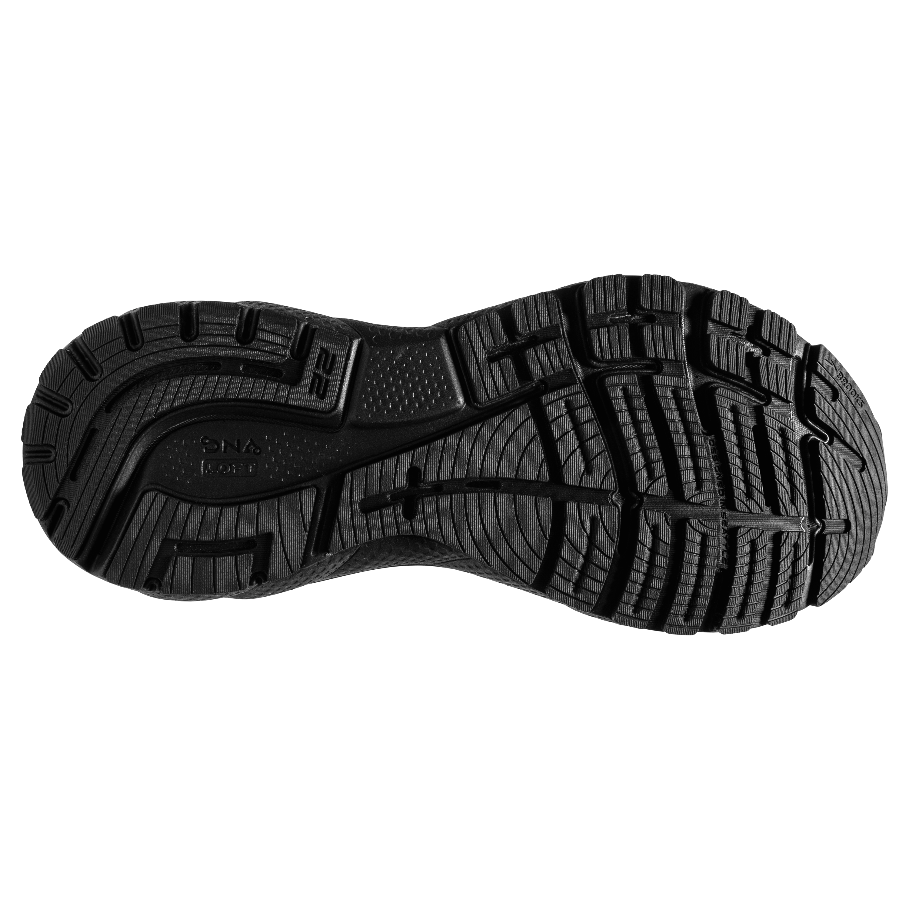 Brooks Adrenaline GTS 22 "Black/Black/Ebony" Women's Running Shoe - BLACK/BLACK/EBONY Thumbnail View 6