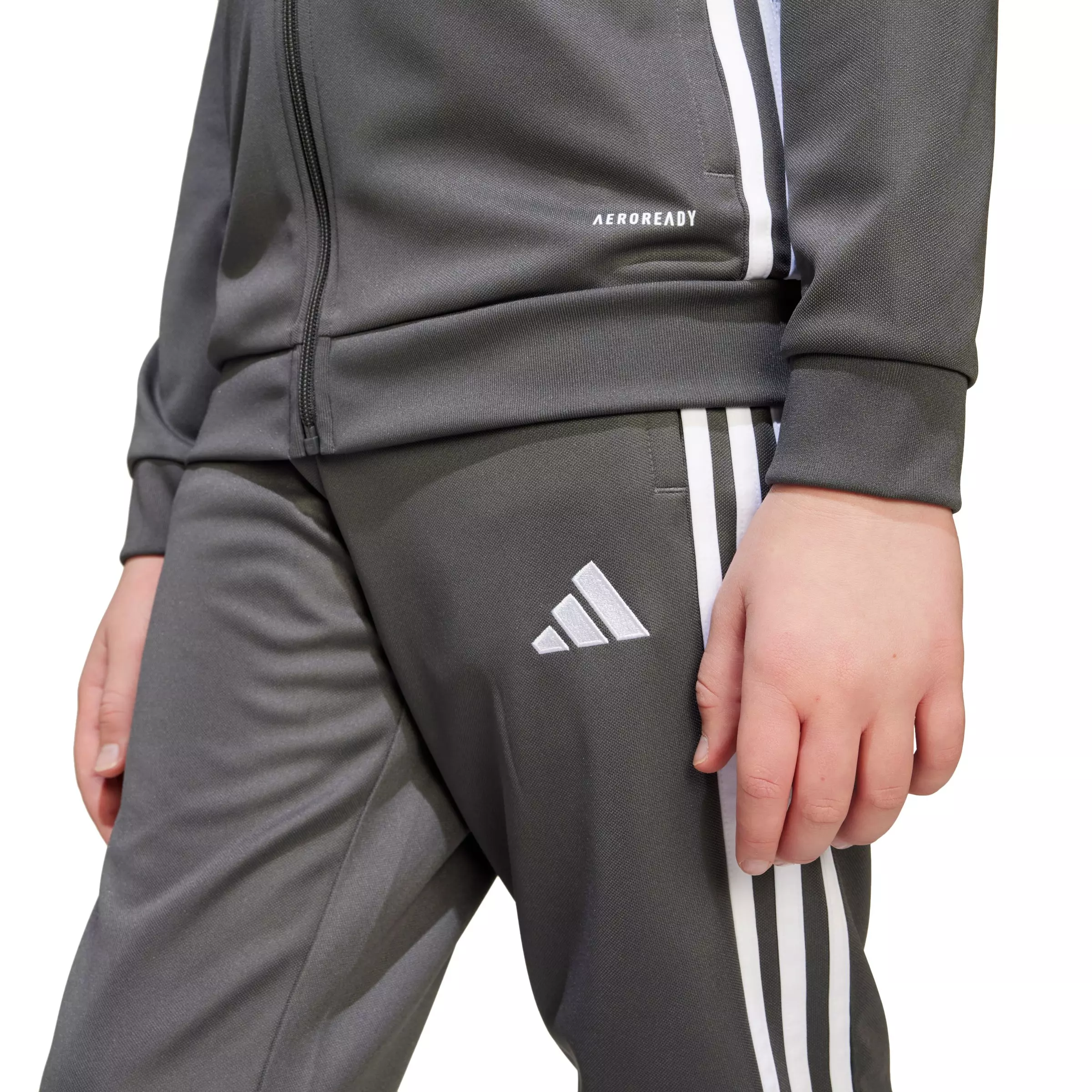 adidas Big Kids' Tiro 25 Essentials Training Tracksuit Bottoms - Grey - GREY