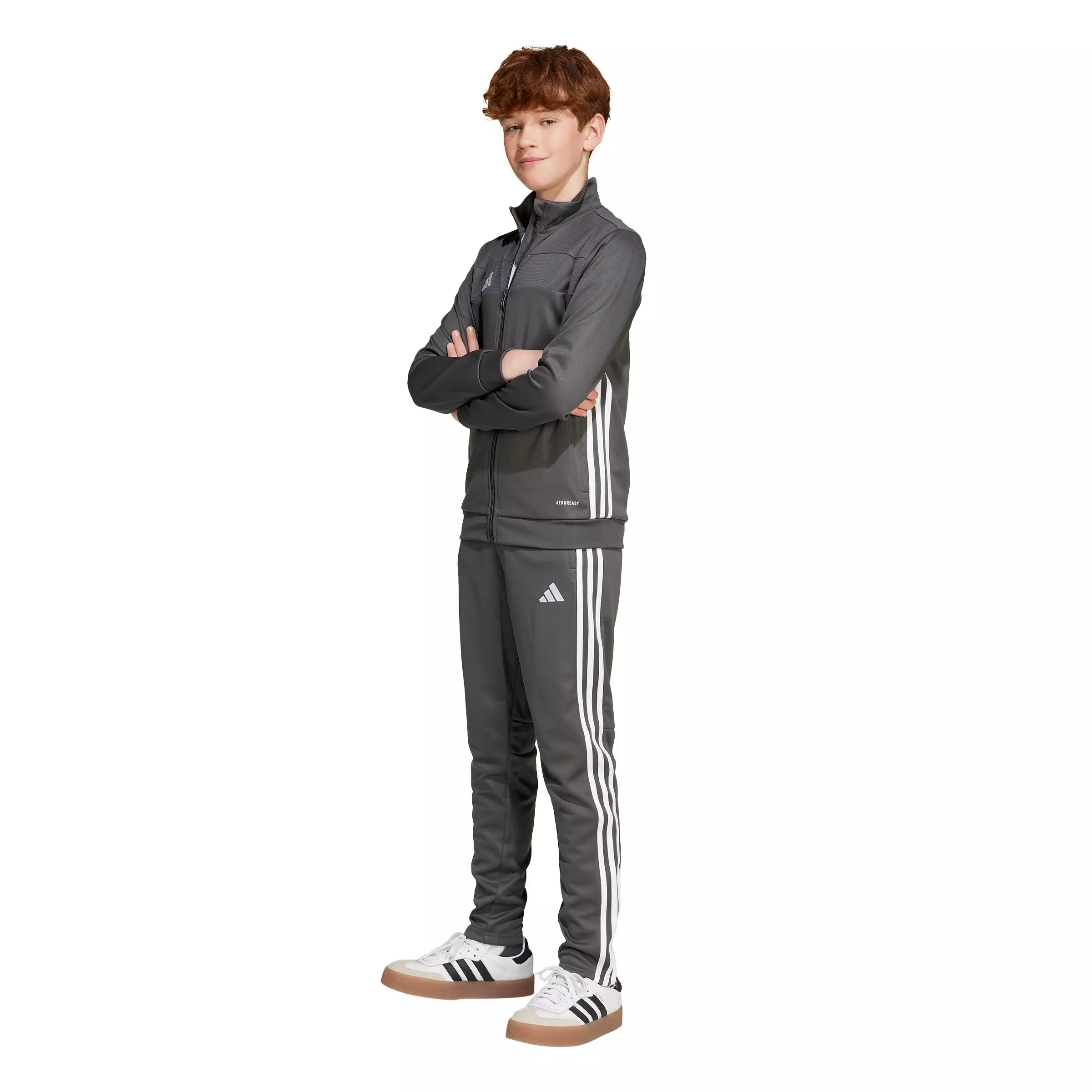 adidas Big Kids' Tiro 25 Essentials Training Tracksuit Bottoms - Grey - GREY