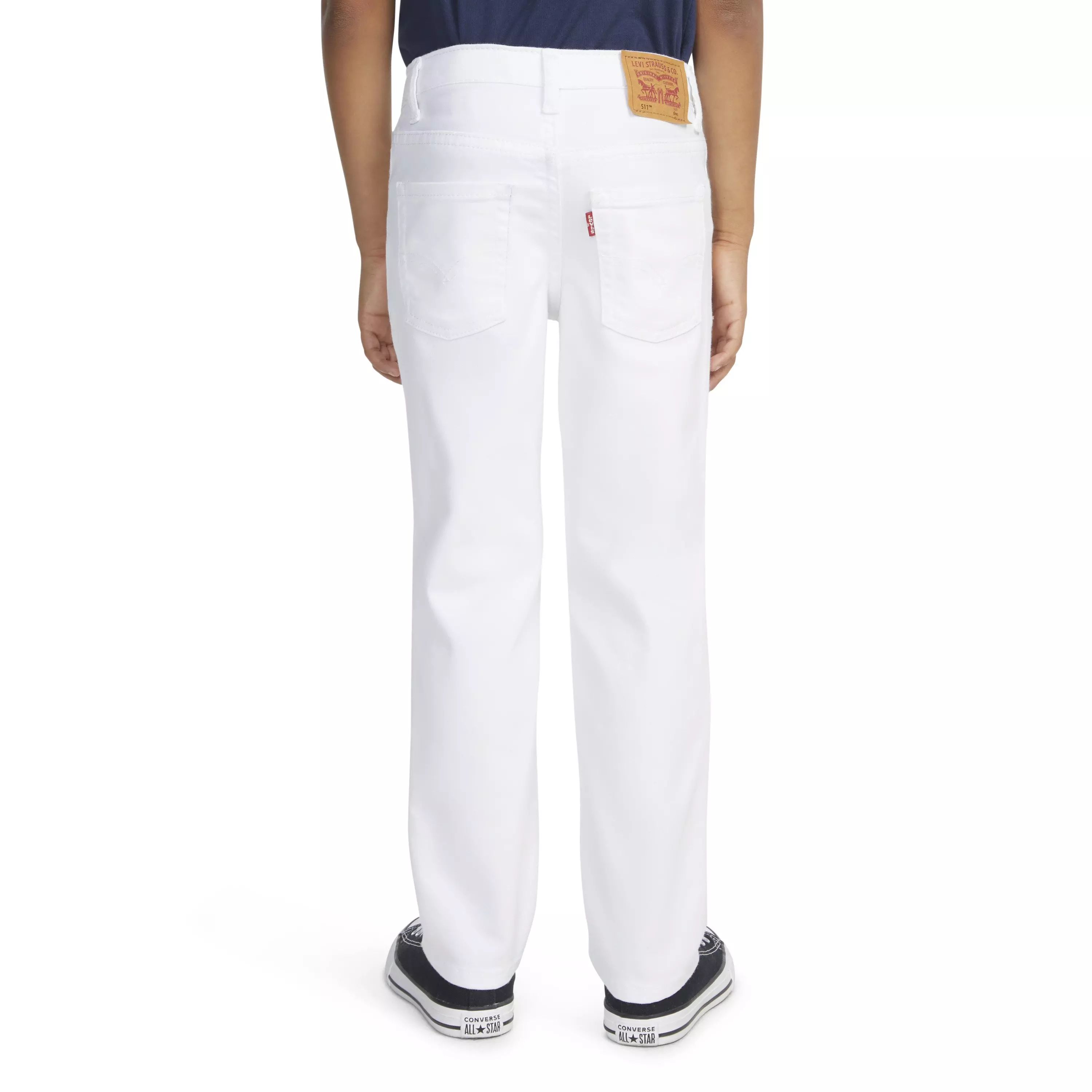 Levi's 511 Eco-Soft Performance Slim Fit Wash Little Boys' White Denim Straight Jeans - White - WHITE