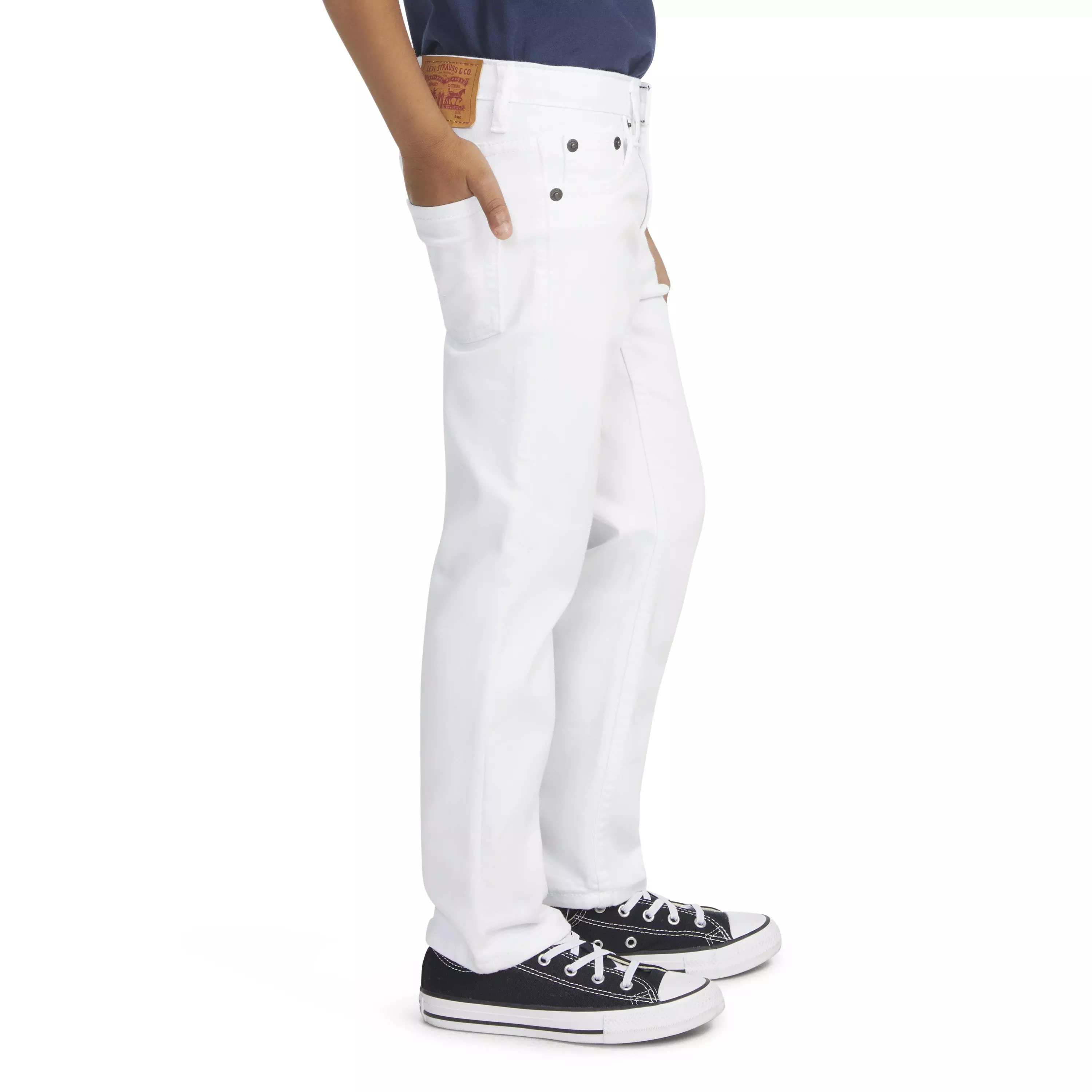 Levi's 511 Eco-Soft Performance Slim Fit Wash Little Boys' White Denim Straight Jeans - White - WHITE