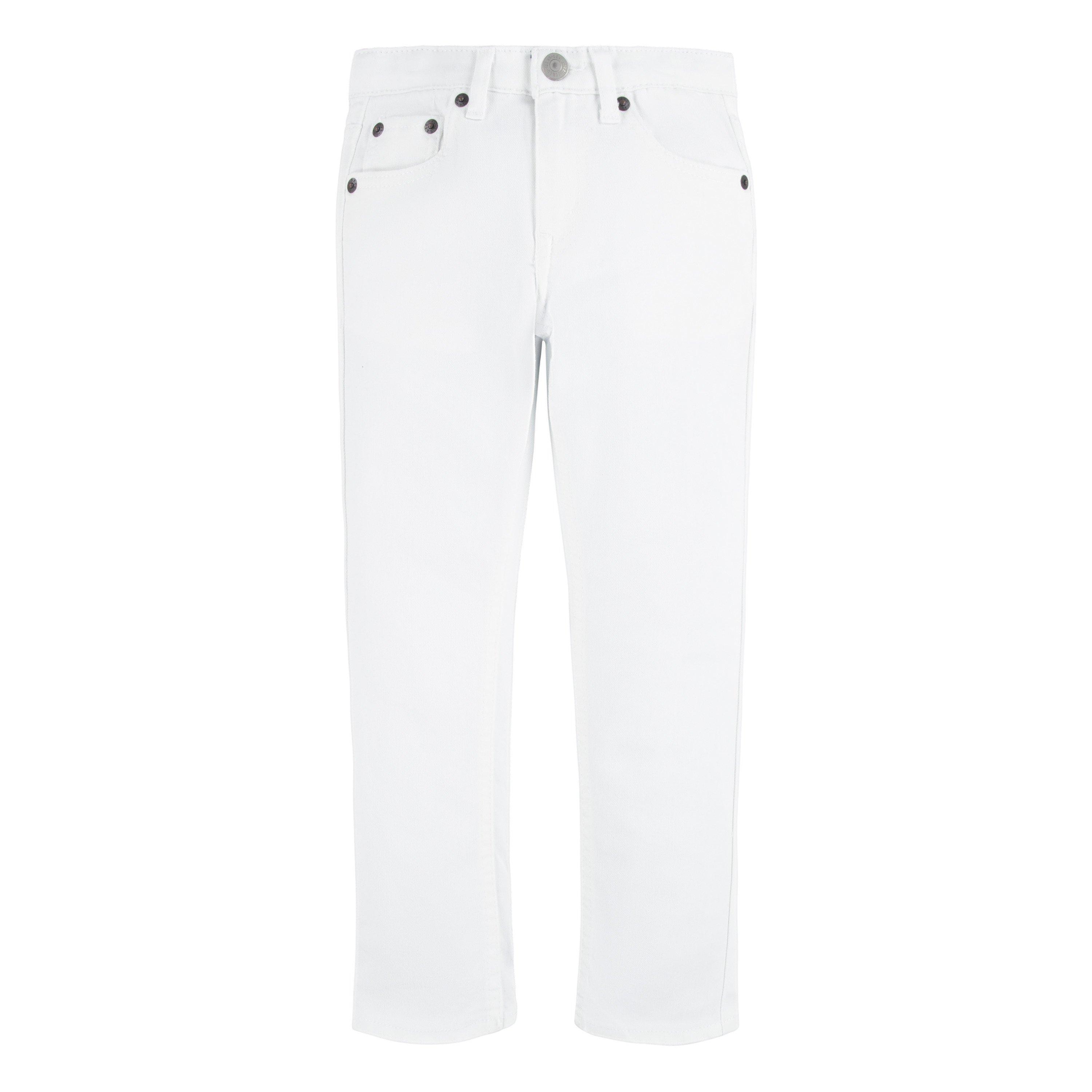 Levi's 511 Eco-Soft Performance Slim Fit Wash Little Boys' White Denim Straight Jeans - White - WHITE Thumbnail View 8