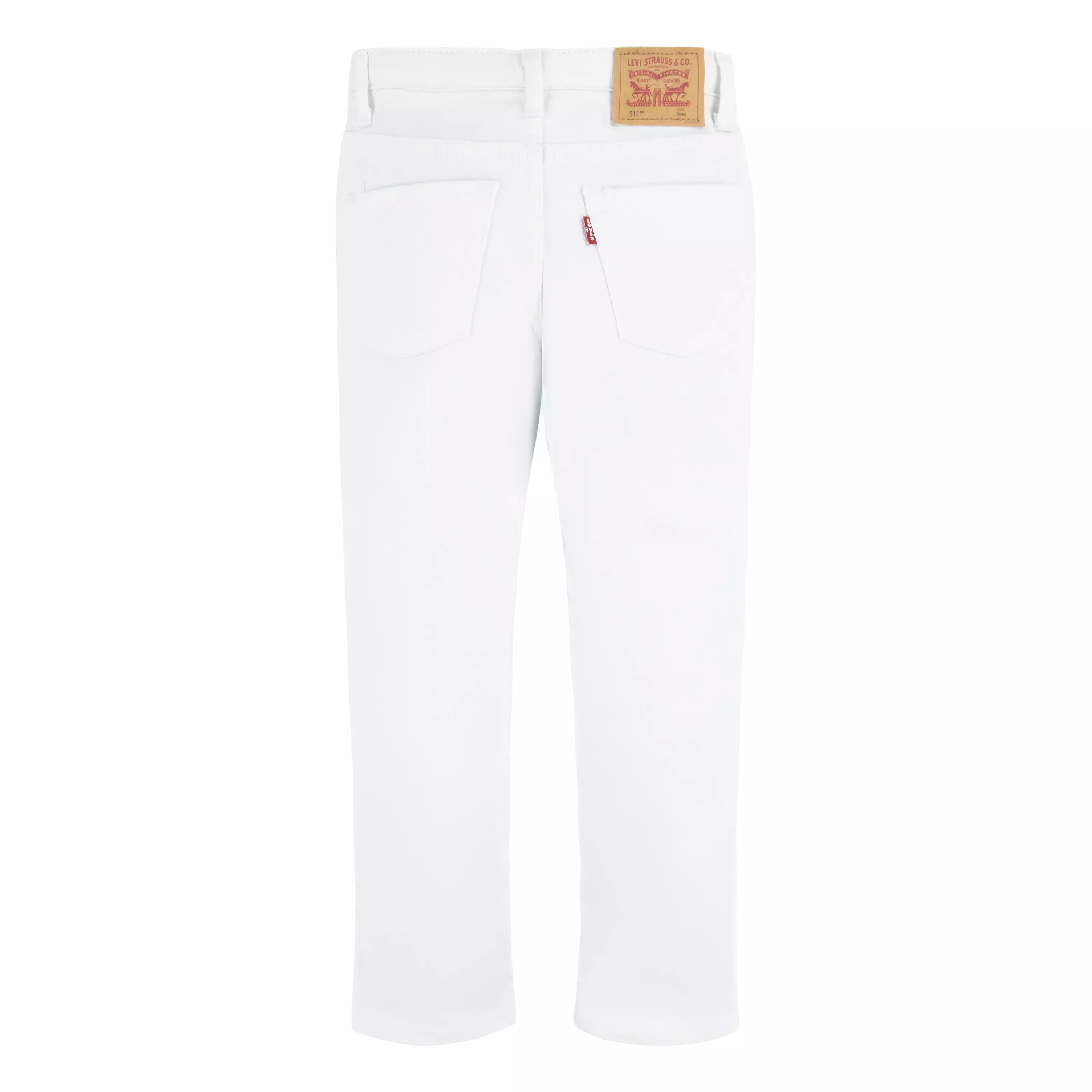 Levi's 511 Eco-Soft Performance Slim Fit Wash Little Boys' White Denim Straight Jeans - White - WHITE
