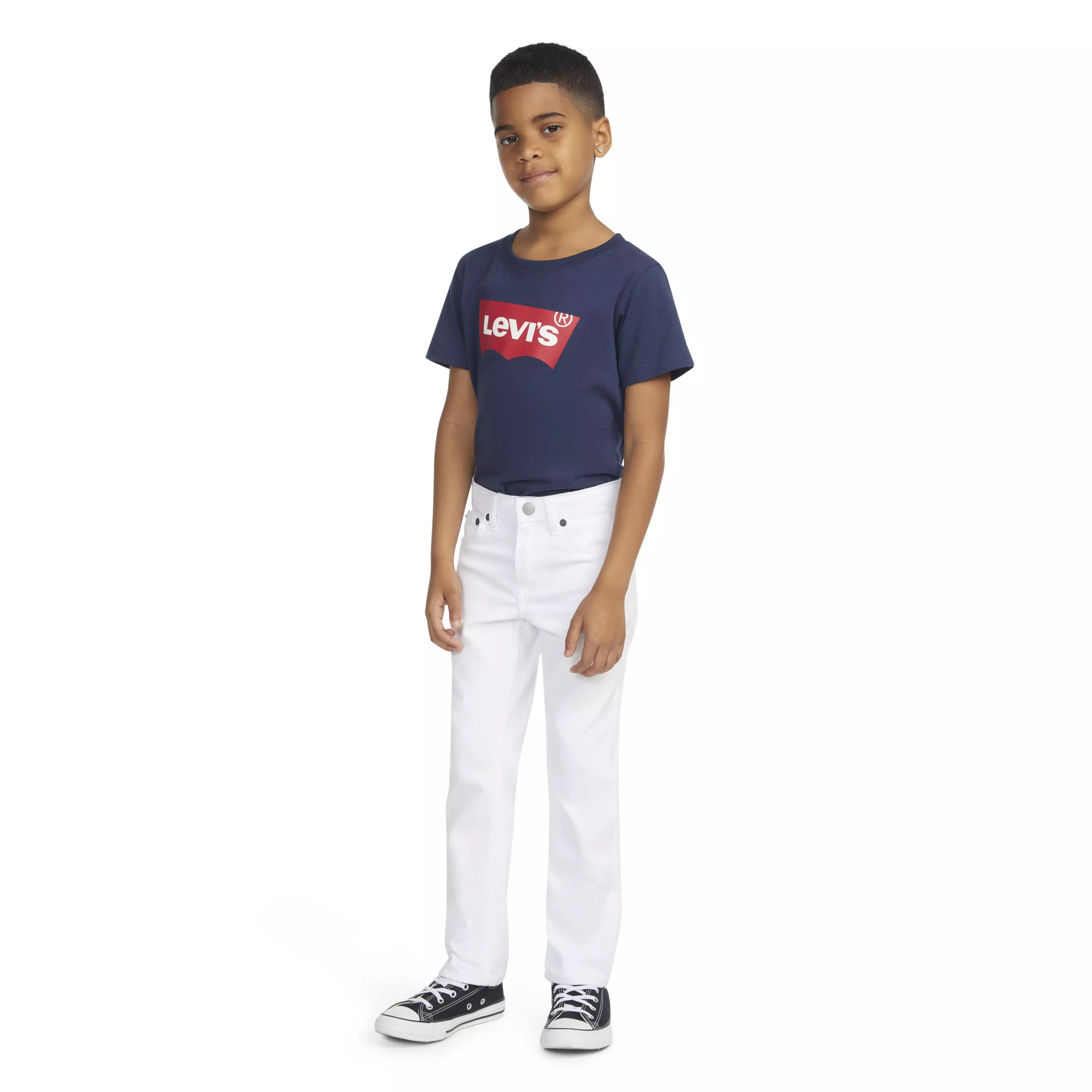 Levi's 511 Eco-Soft Performance Slim Fit Wash Little Boys' White Denim Straight Jeans - White - WHITE