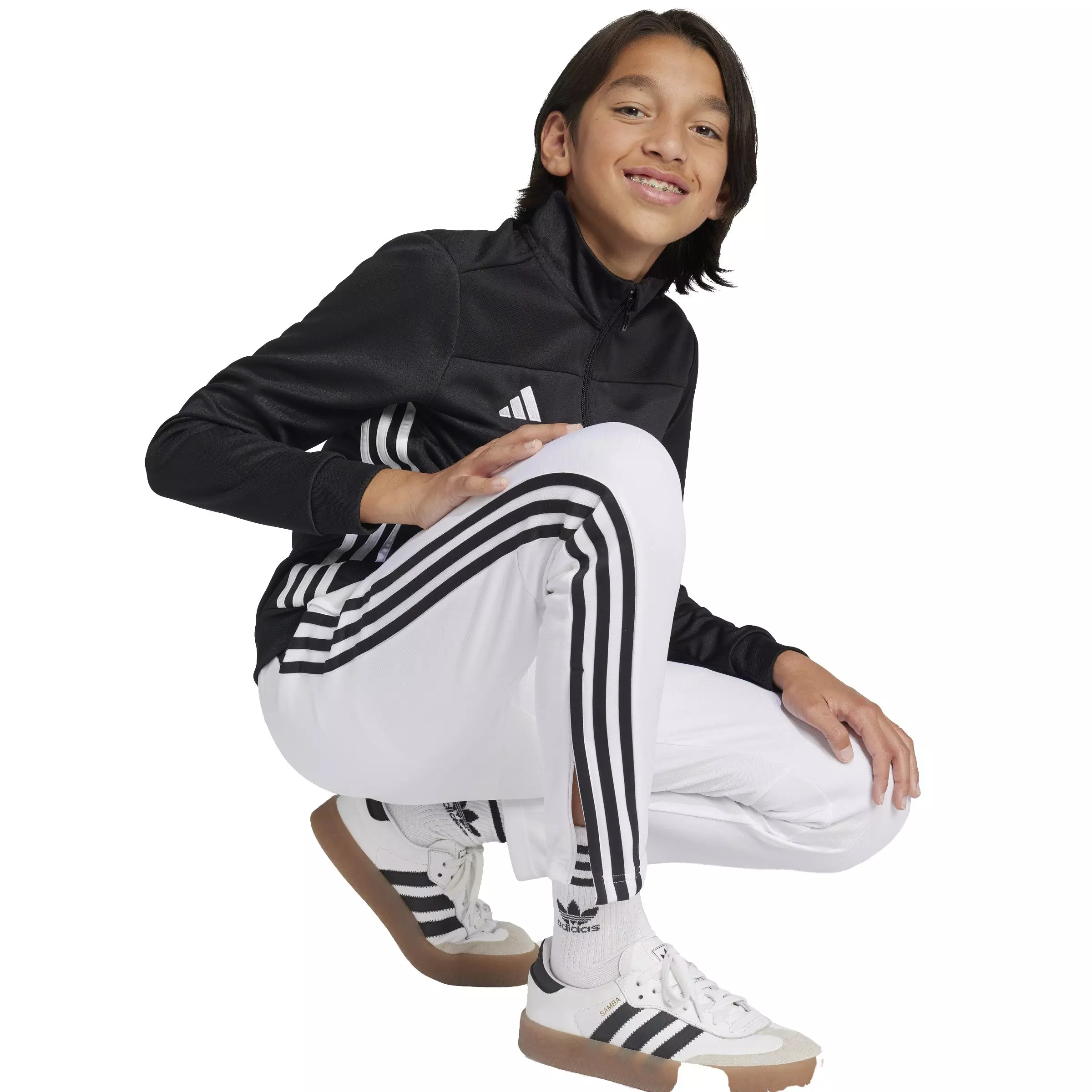 adidas Big Kids' Tiro 25 Essentials Training Tracksuit Bottoms - White - WHITE