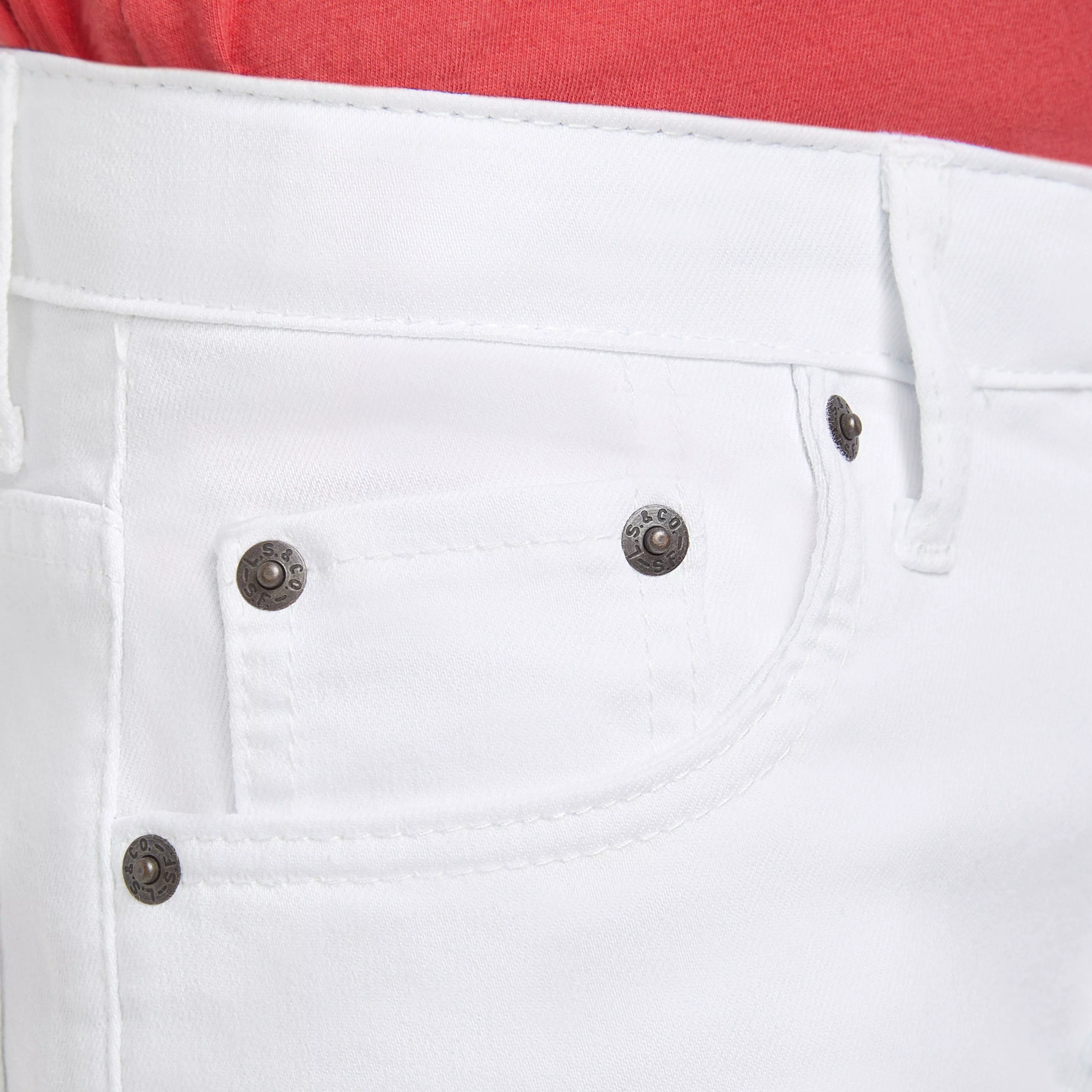 Levi's 511 Eco-Soft Performance Slim Fit Wash Big Boys' White Denim Straight Jeans - White - WHITE