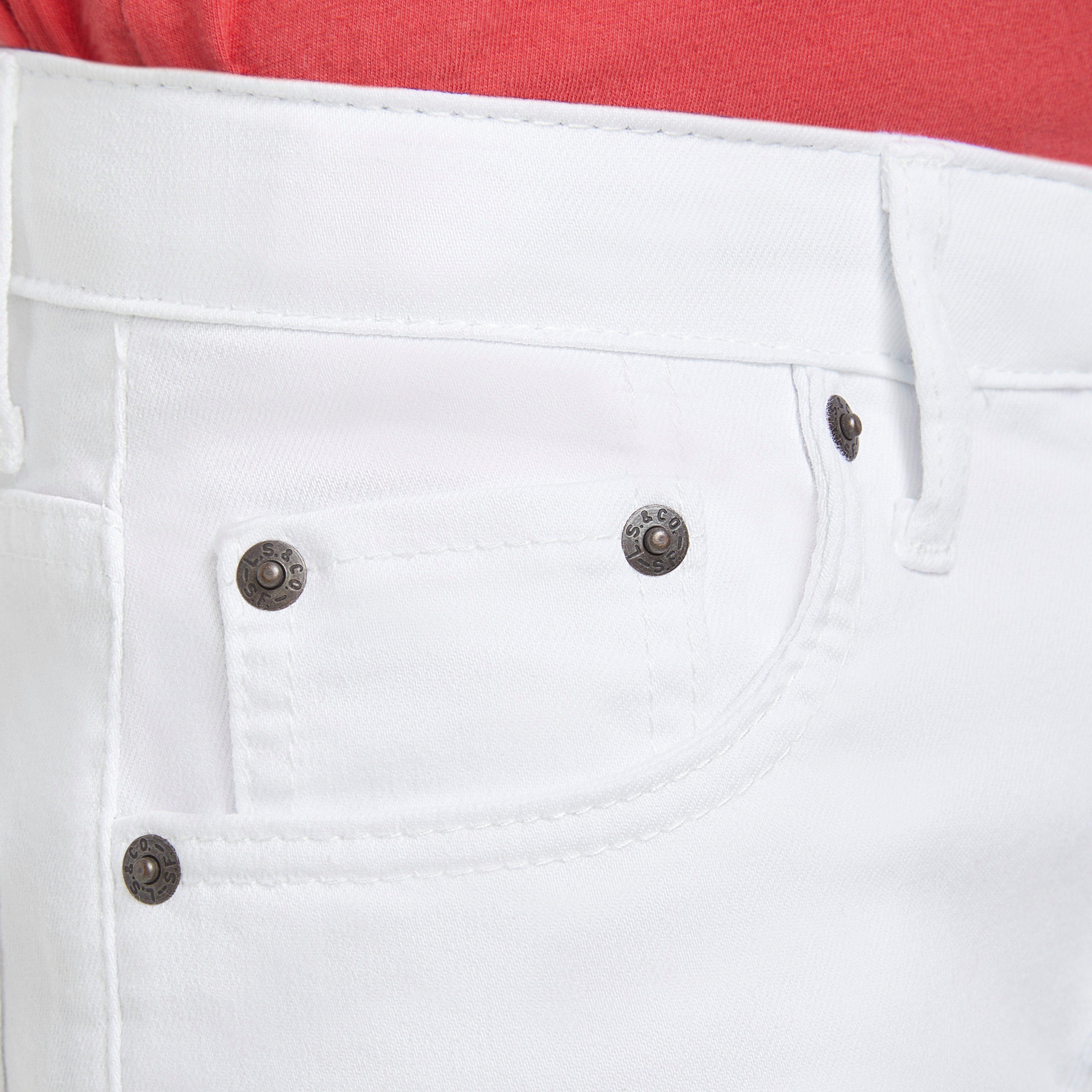 Levi's 511 Eco-Soft Performance Slim Fit White Wash Big Boys' White Denim Straight Jeans - WHITE Thumbnail View 5